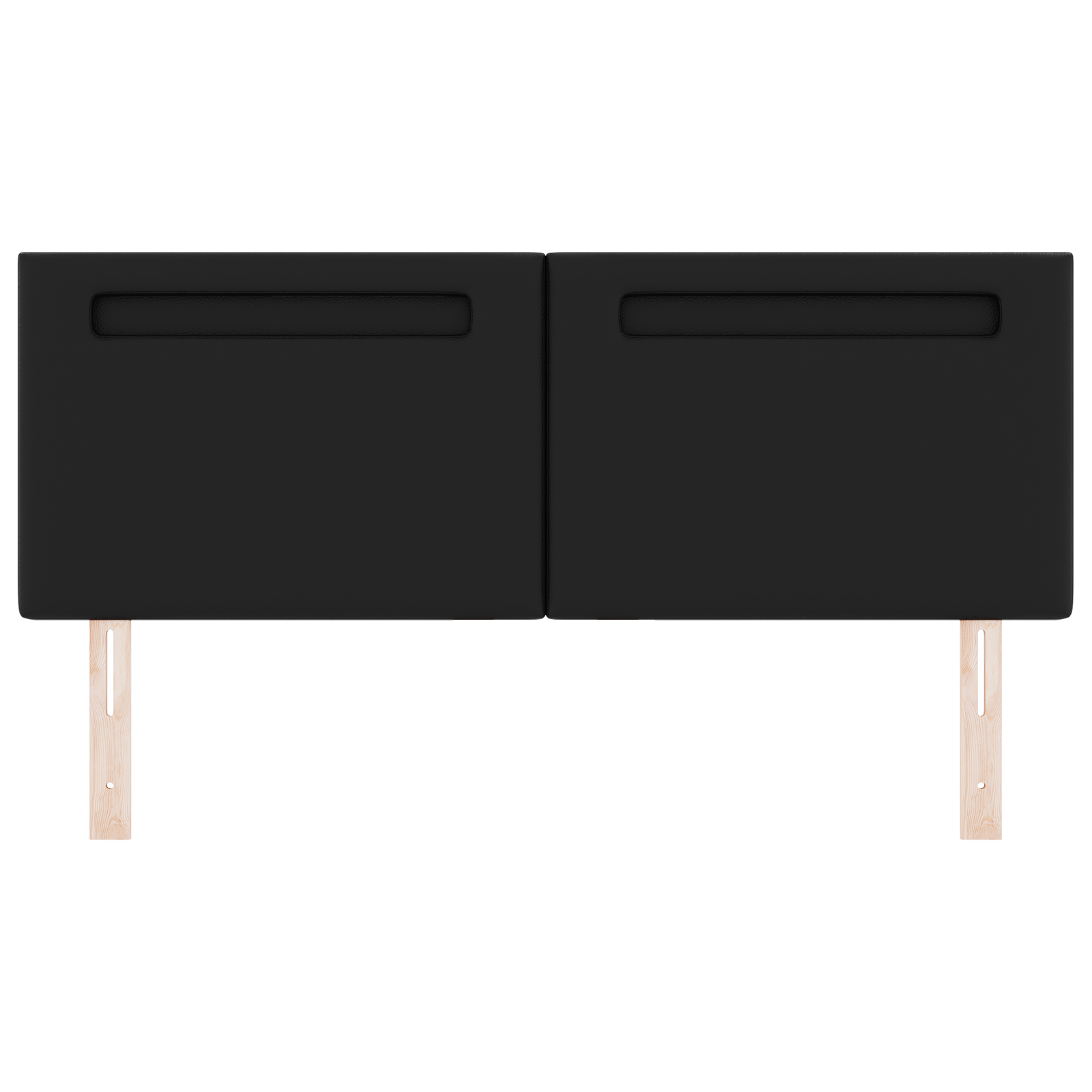 Headboard Plain Design Black 140 cm Faux Leather - Image 5