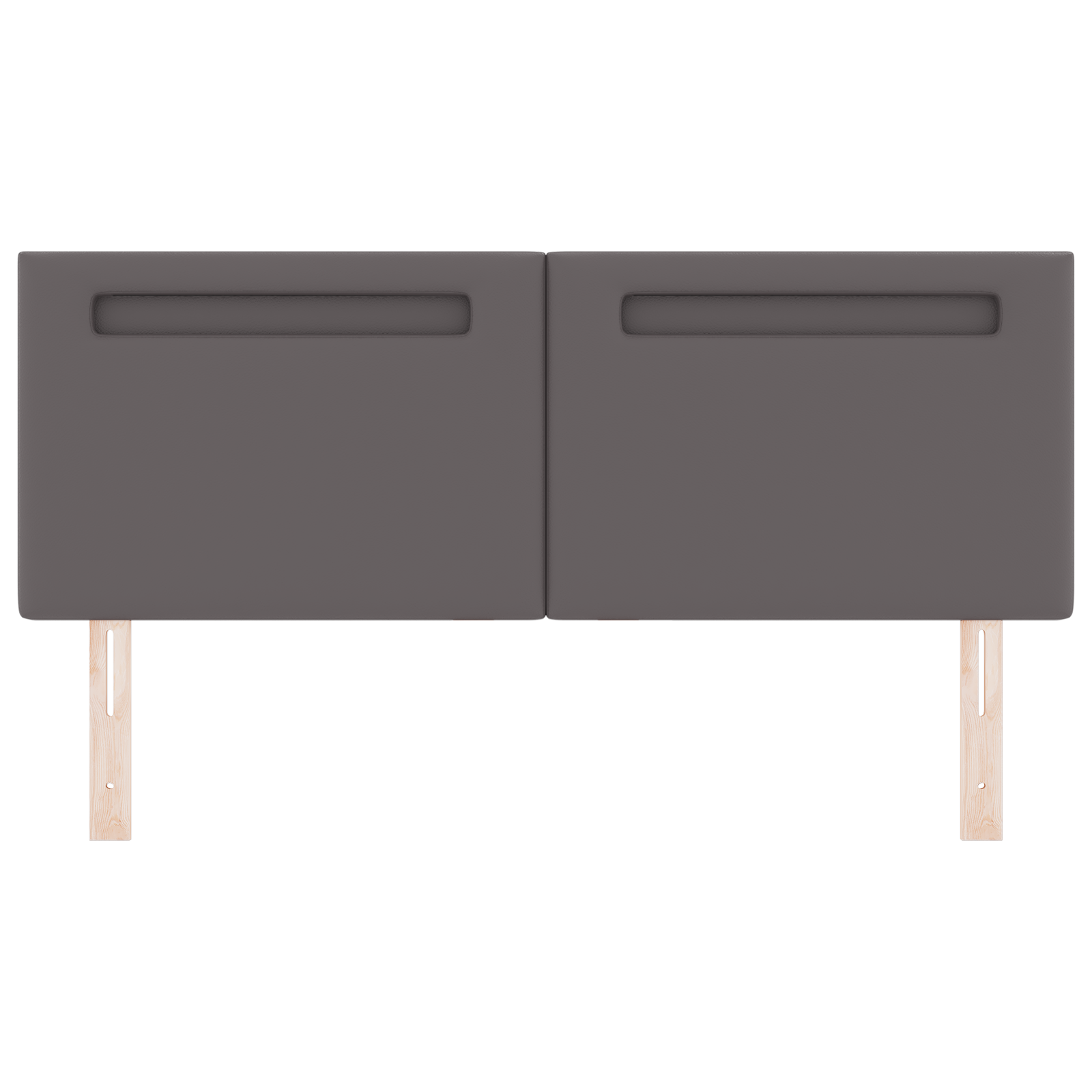 Headboard Plain Design Grey 140 cm Faux Leather - Image 5