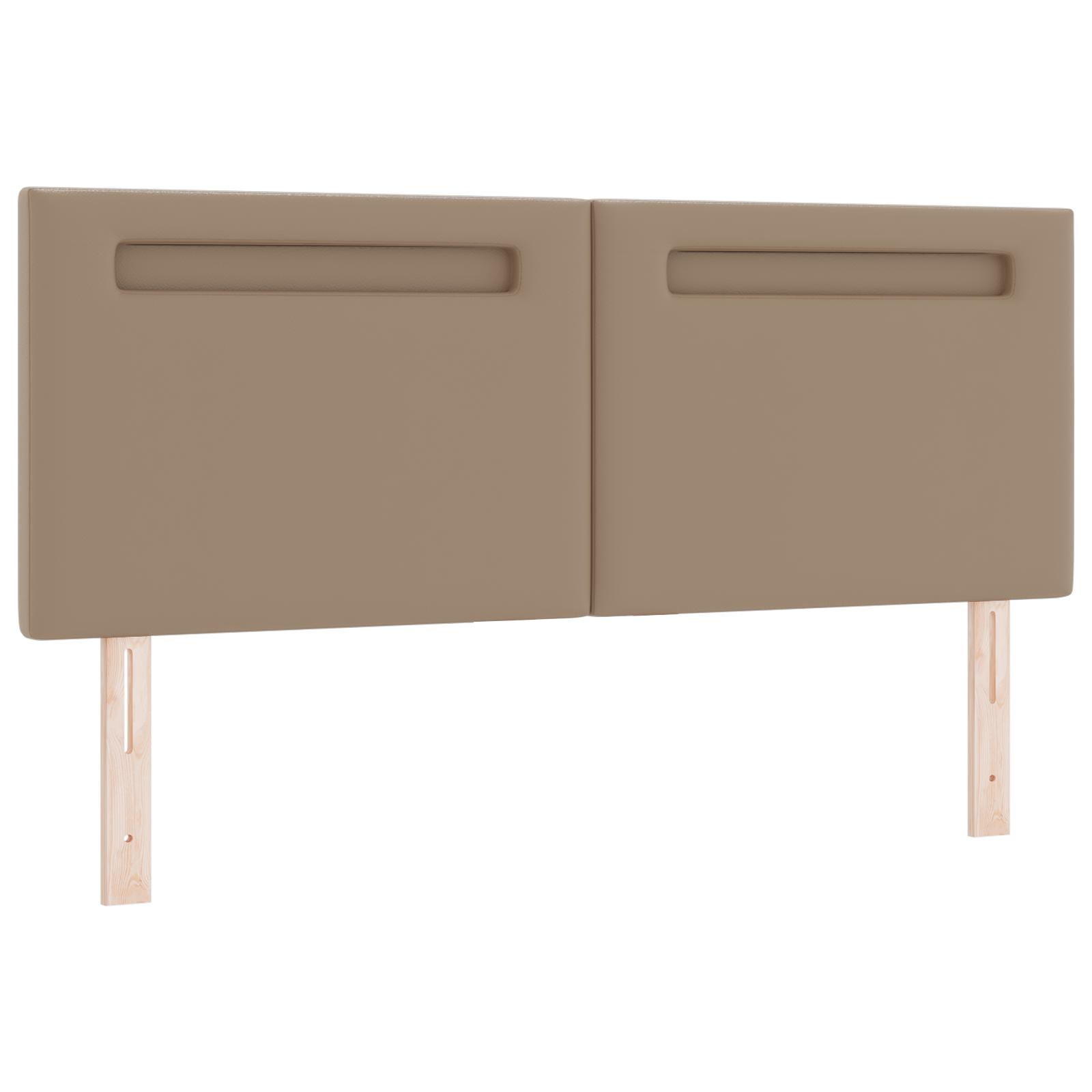 Headboard Plain Design Cappuccino 140 cm Faux Leather - Image 2