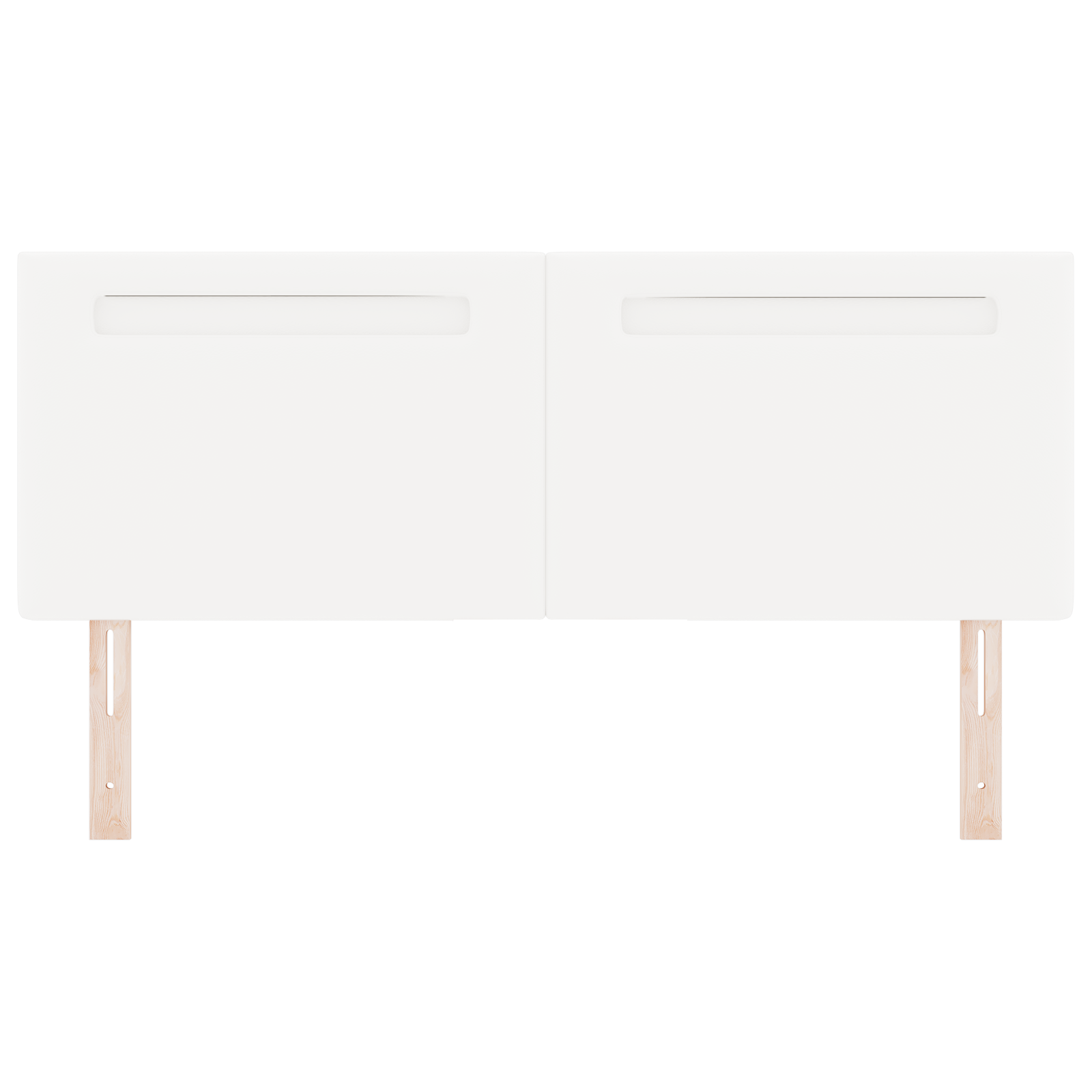 Headboard Plain Design Pure White 160 cm Faux Leather - Image 5