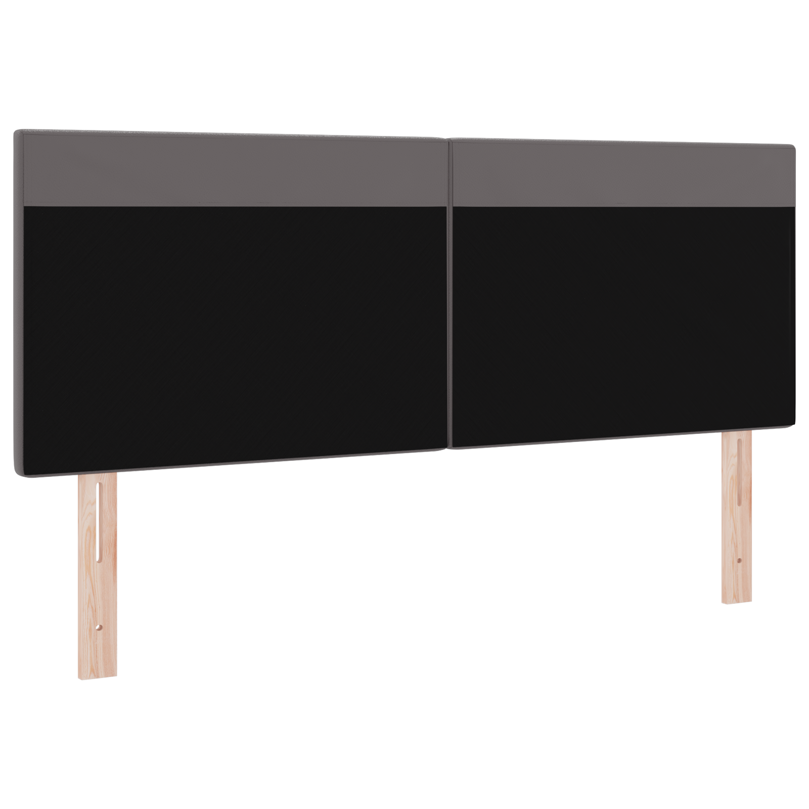 Headboard Plain Design Grey 160 cm Faux Leather - Image 3