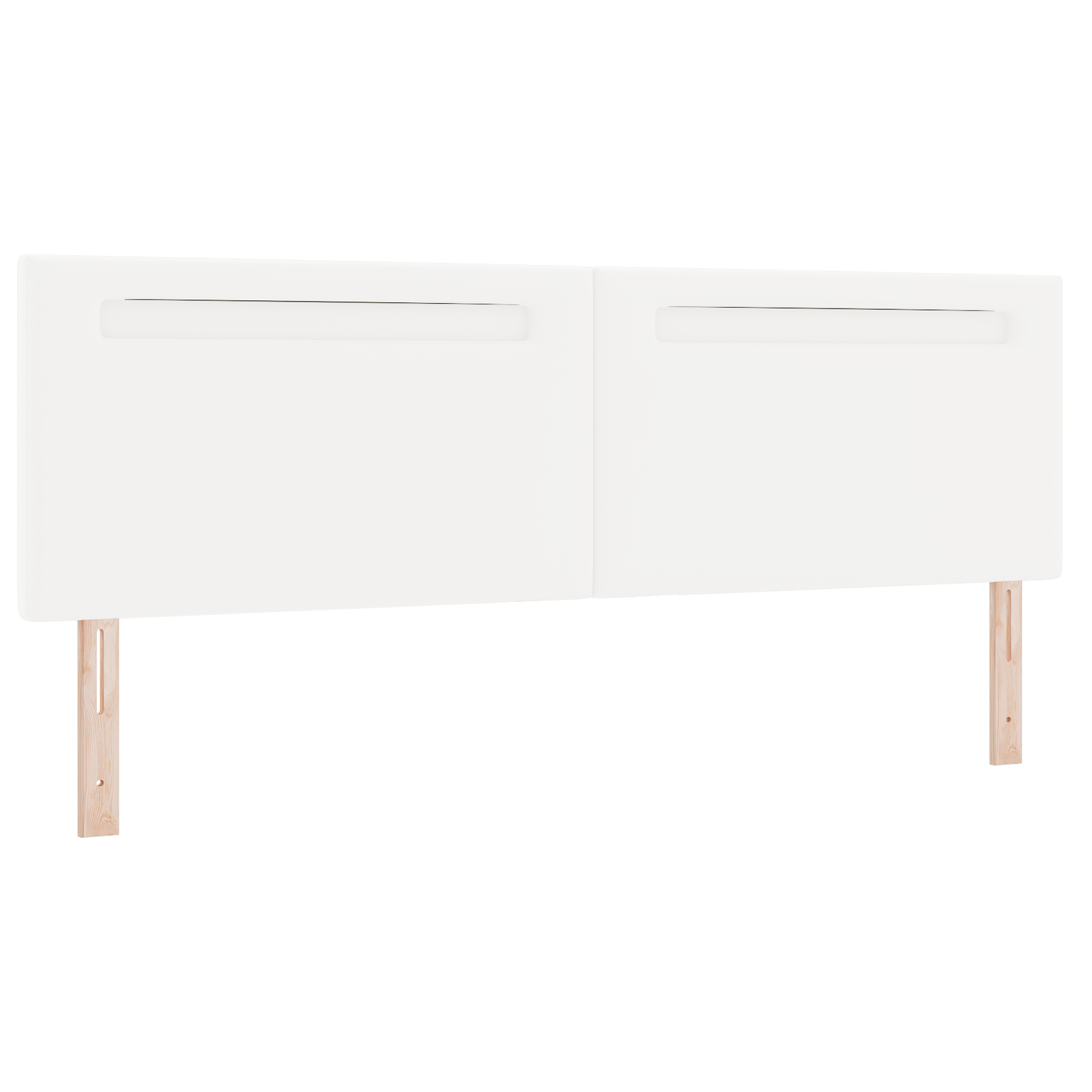 Headboard Plain Design Pure White 180 cm Faux Leather - Image 2