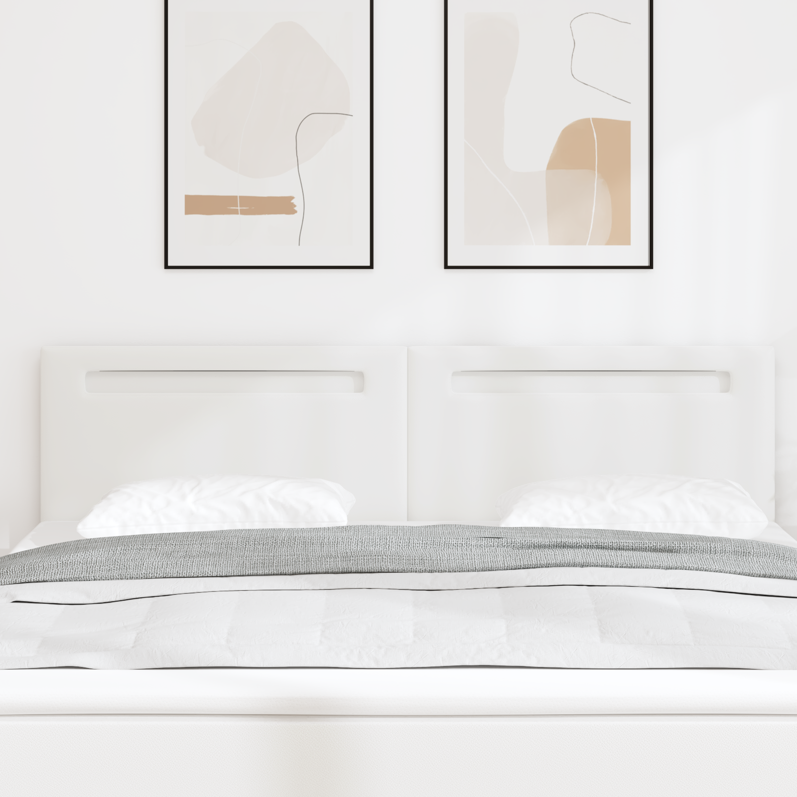 Headboard Plain Design Pure White 180 cm Faux Leather - Image 3