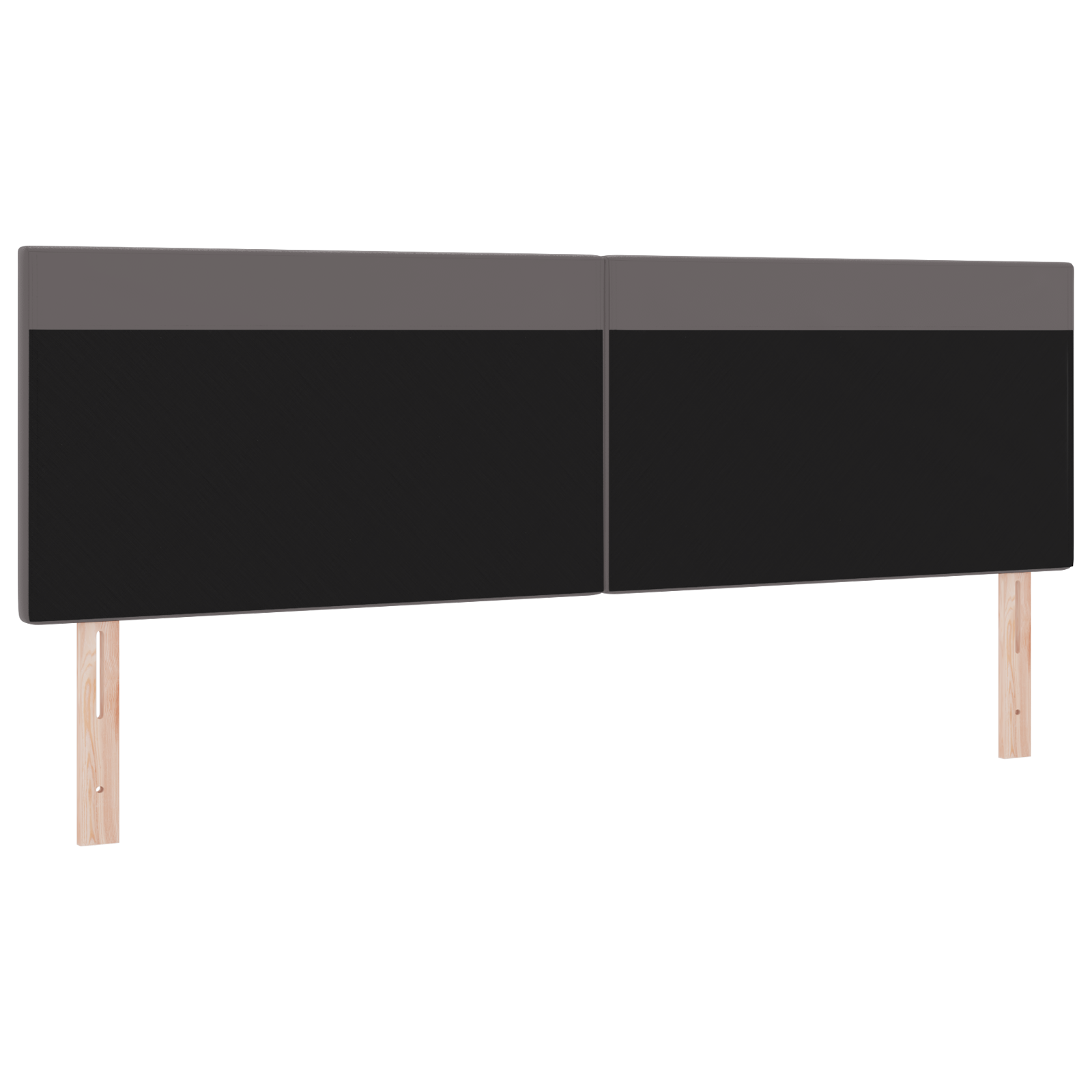 Headboard Plain Design Grey 180 cm Faux Leather - Image 4