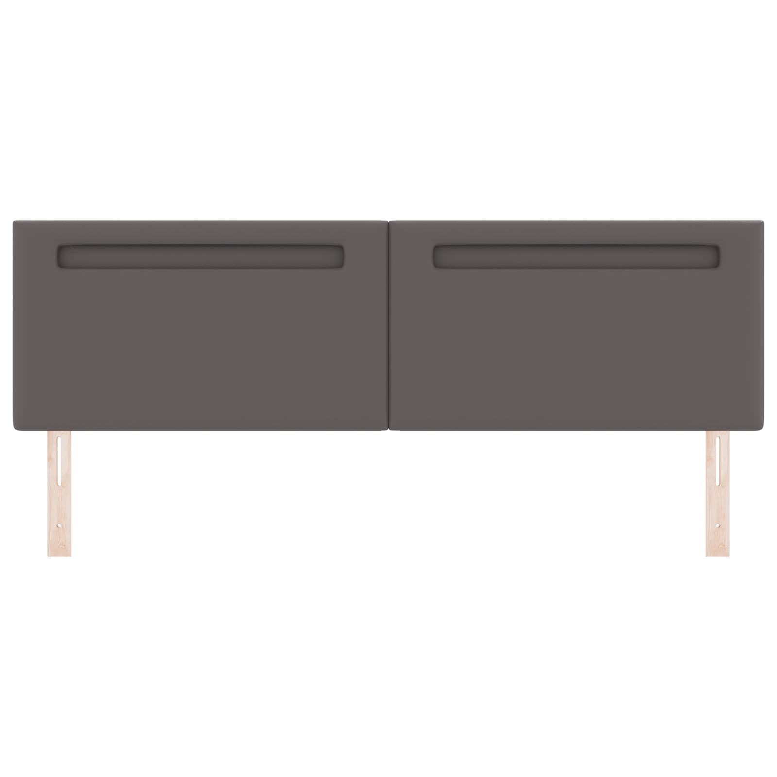 Headboard Plain Design Grey 180 cm Faux Leather - Image 5