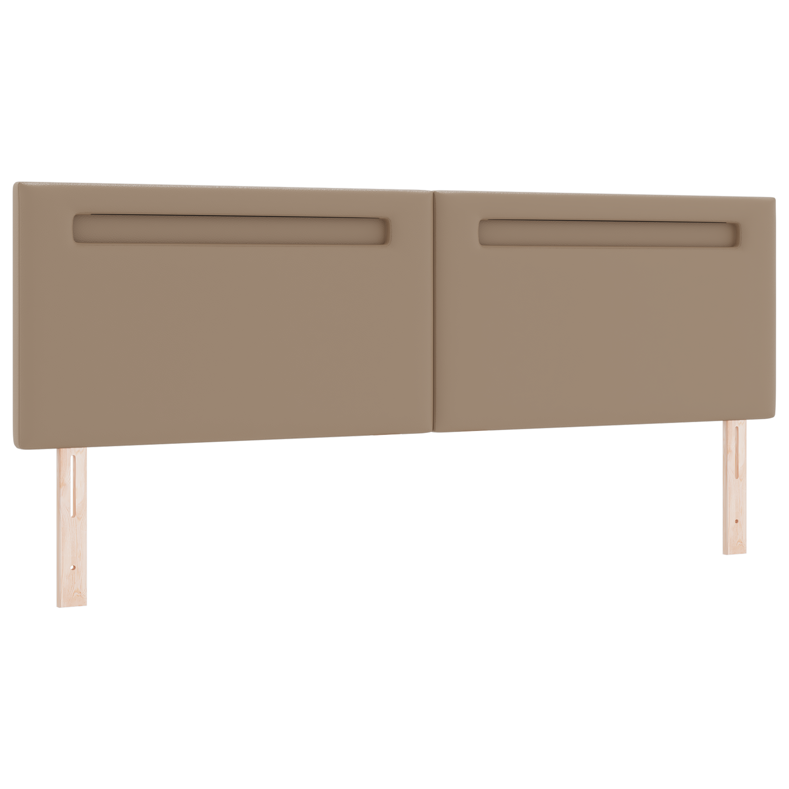 Headboard Plain Design Cappuccino 180 cm Faux Leather - Image 2