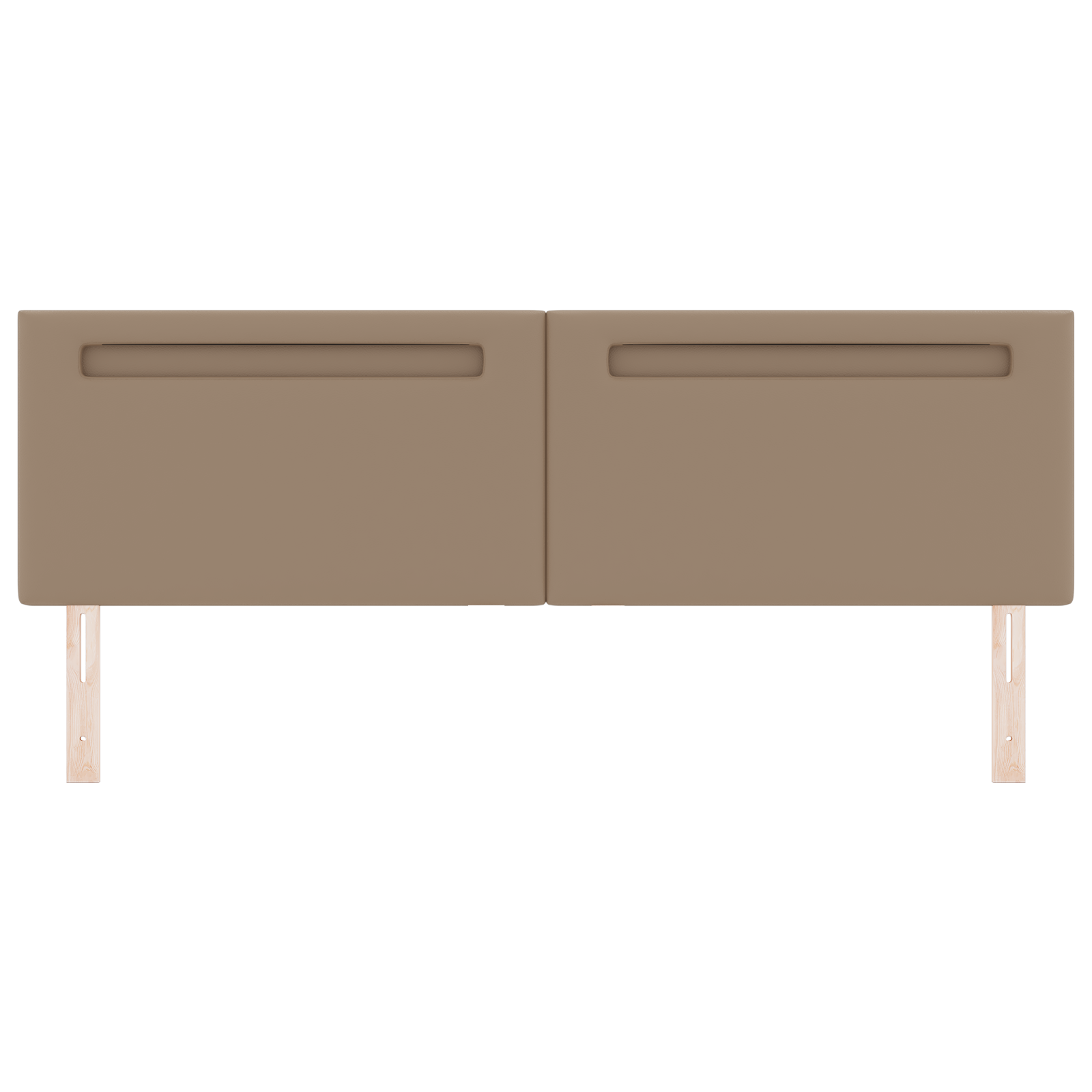 Headboard Plain Design Cappuccino 180 cm Faux Leather - Image 5