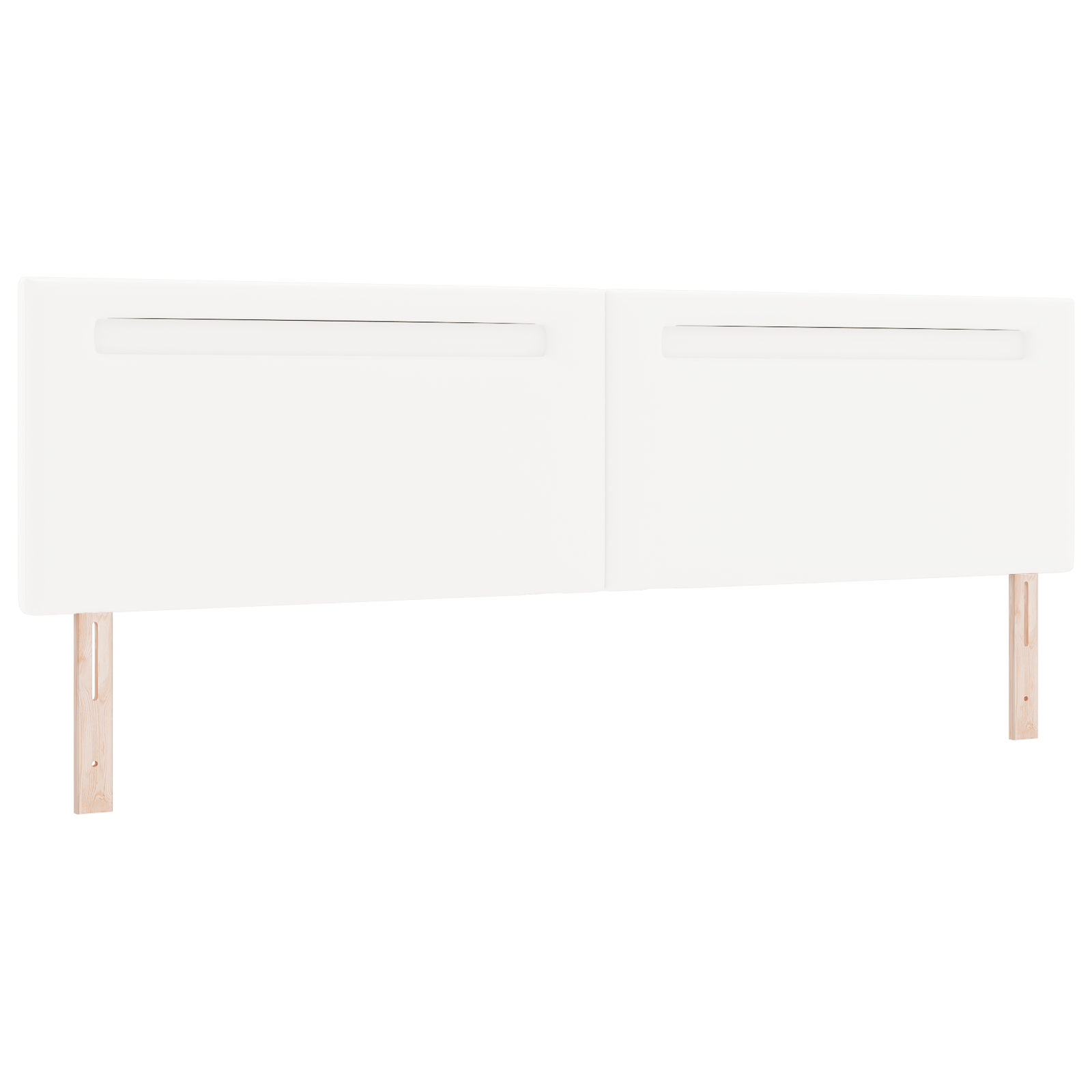 Headboard Plain Design Pure White 200 cm Faux Leather - Image 2