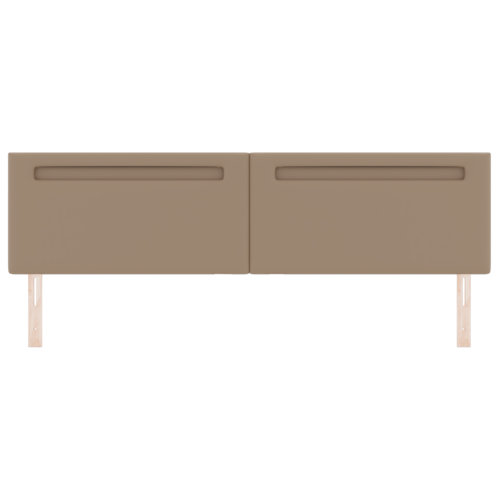 Headboard Plain Design Cappuccino 200 cm Faux Leather - Image 5