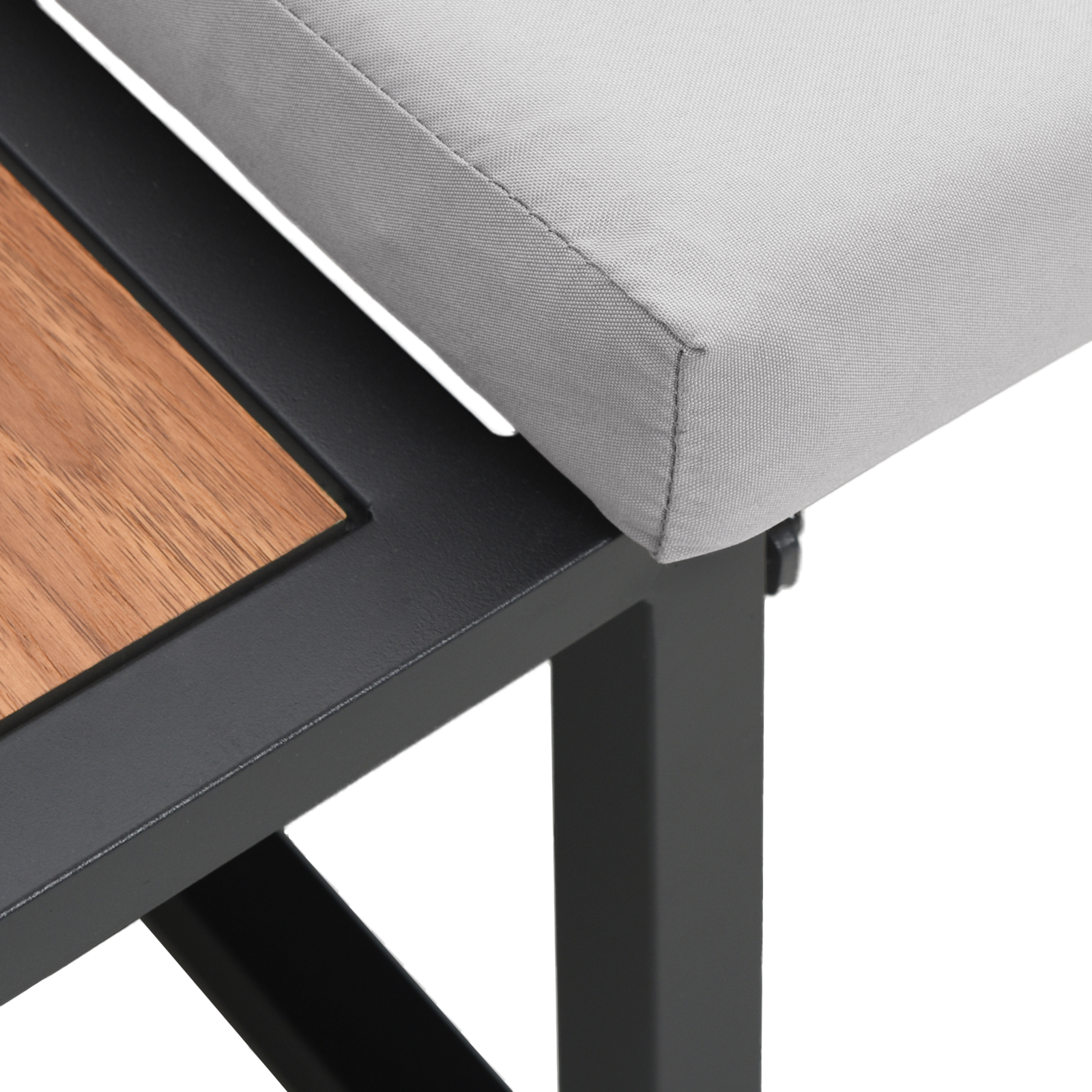 2-Seater Garden Sofa with Light Grey Cushions - Image 10