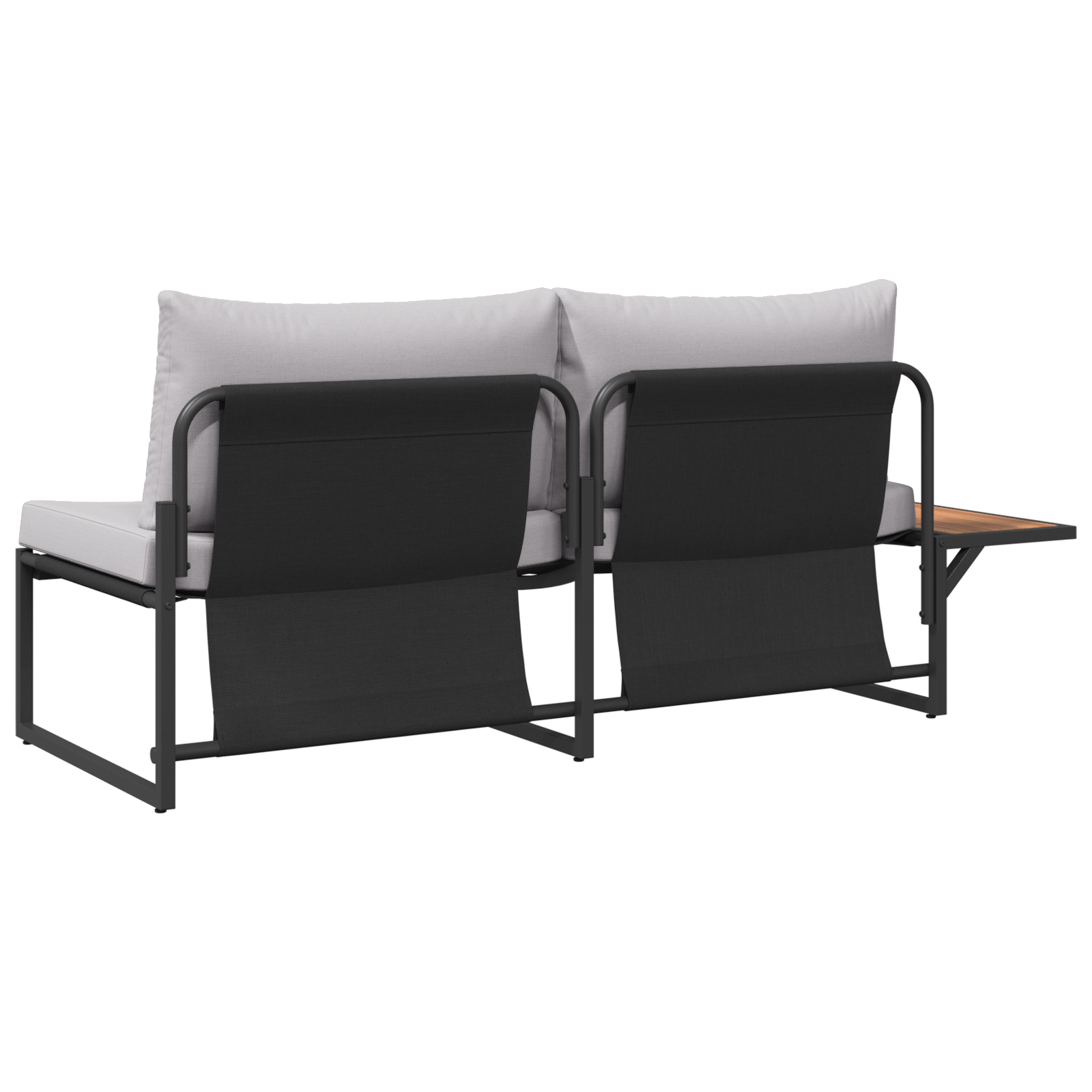 2-Seater Garden Sofa with Light Grey Cushions - Image 5