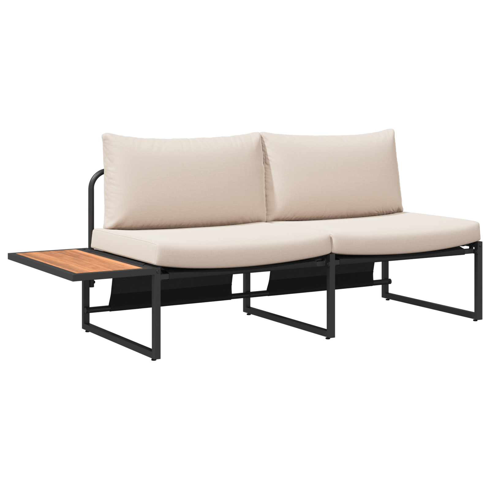 2-Seater Garden Sofa with Taupe Cushions - Image 2