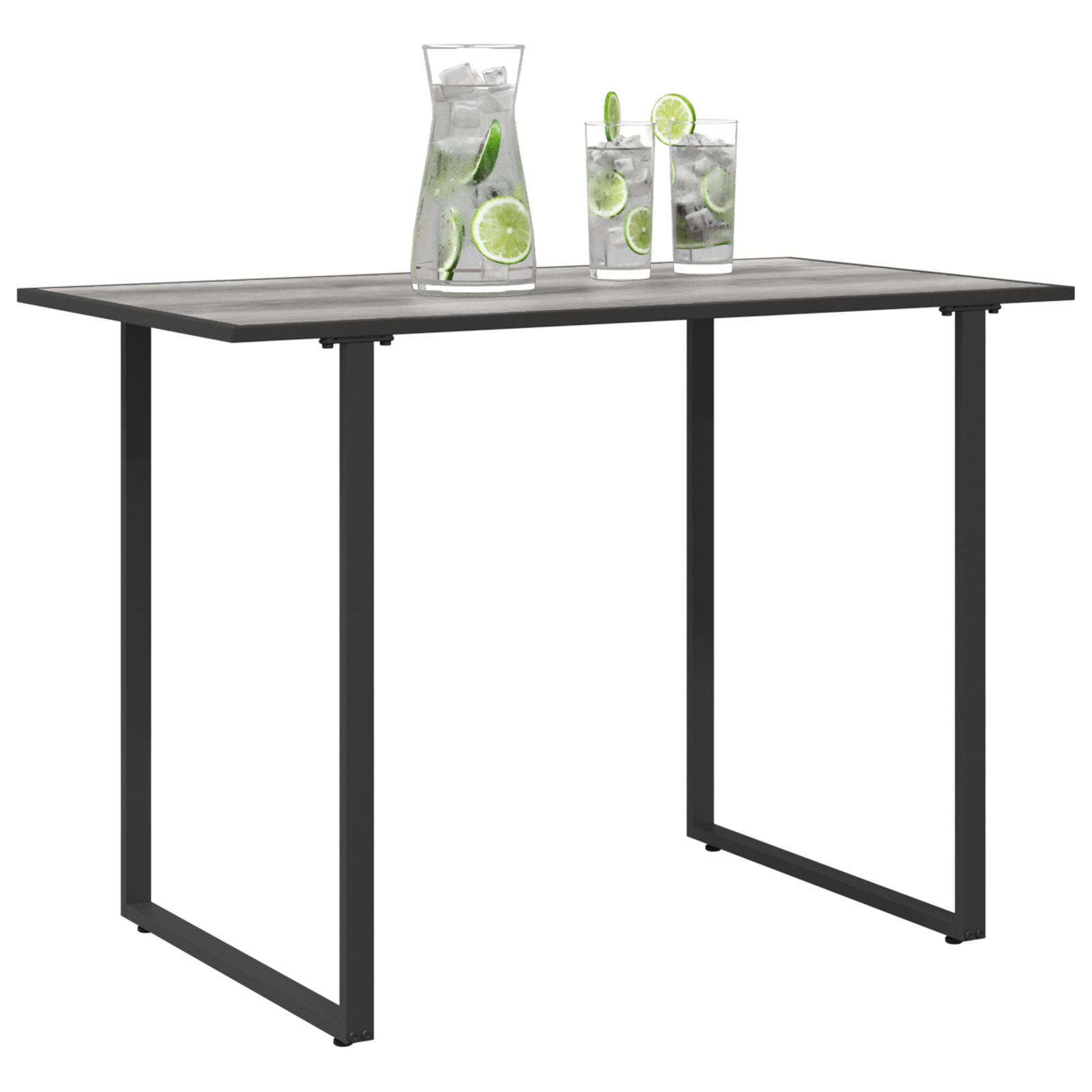 Garden Table Grey 100x55x70 cm DPC and Steel - Image 3