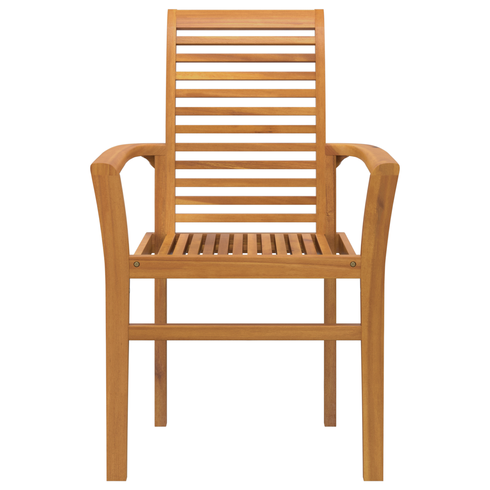 Stacking Garden Chair 2 pcs Solid Wood Teak - Image 5
