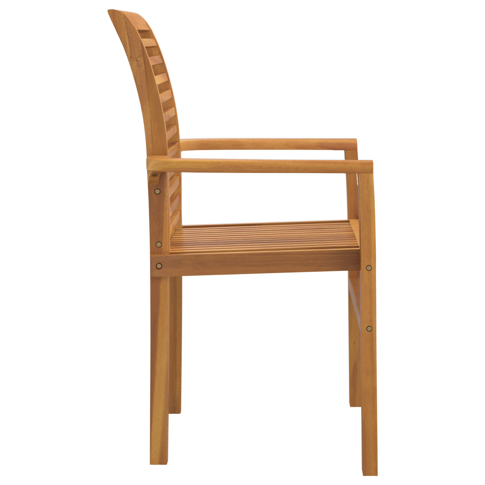 Stacking Garden Chair 2 pcs Solid Wood Teak - Image 6