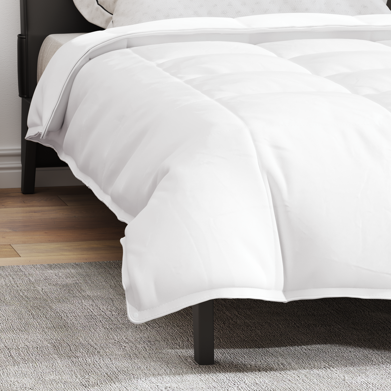 2-in-1 Dekbed Wit 155 x 220 cm Veren