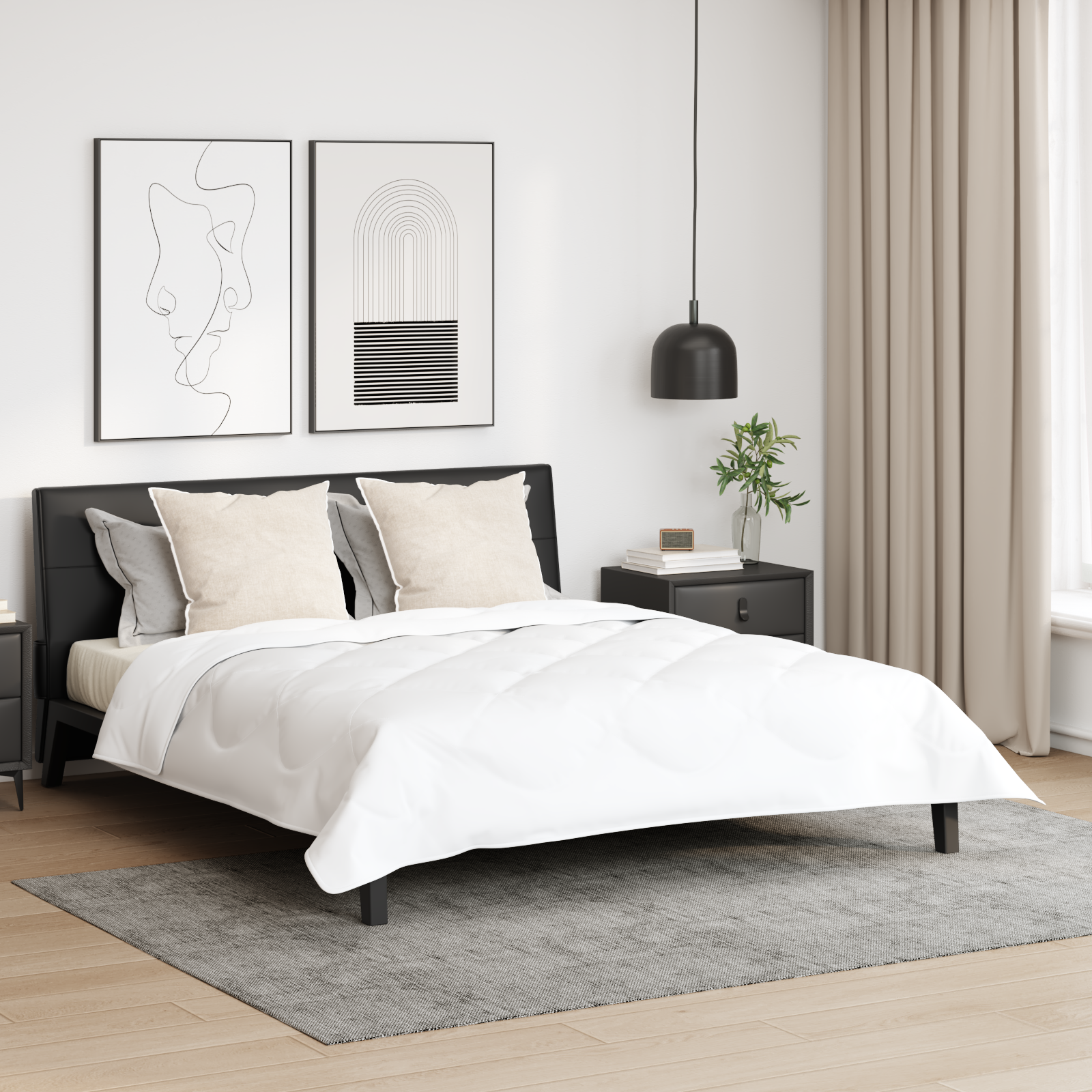 Kussens 2 pcs Wit 60 x 70 cm 130gsm 100% katoen