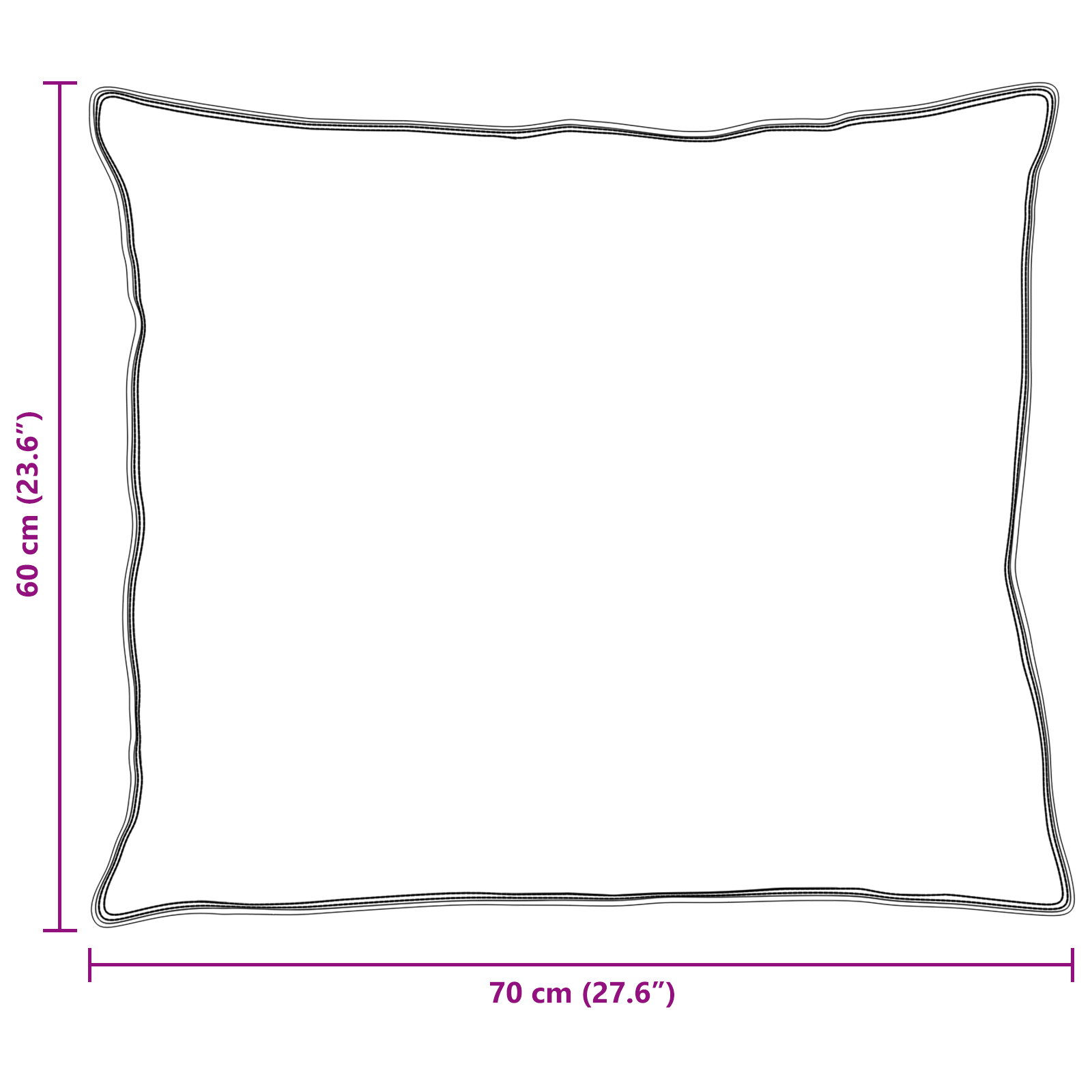 Hoofdkussen met kussen 2 pcs Wit 60 x 70 cm Veren
