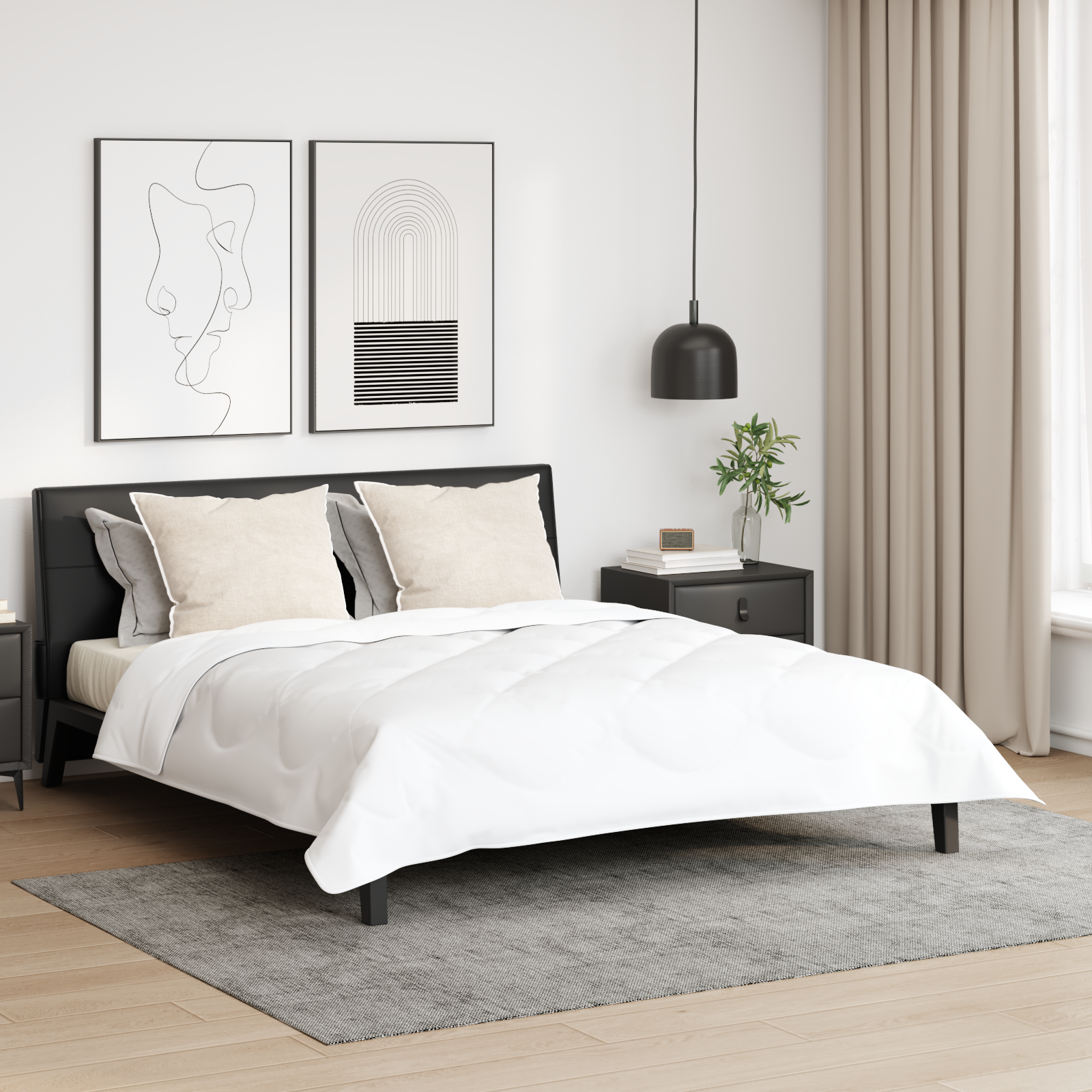 Kussens 2 pcs Wit 60 x 80 cm 130gsm 100% katoen
