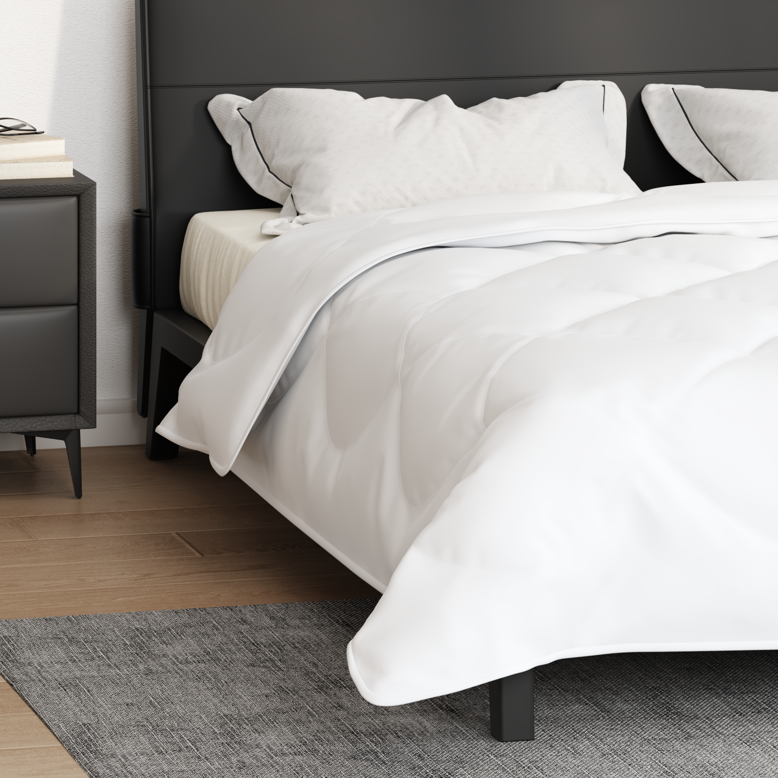 Zomer Dekbed Wit 240 x 202 x 3 cm Polyester