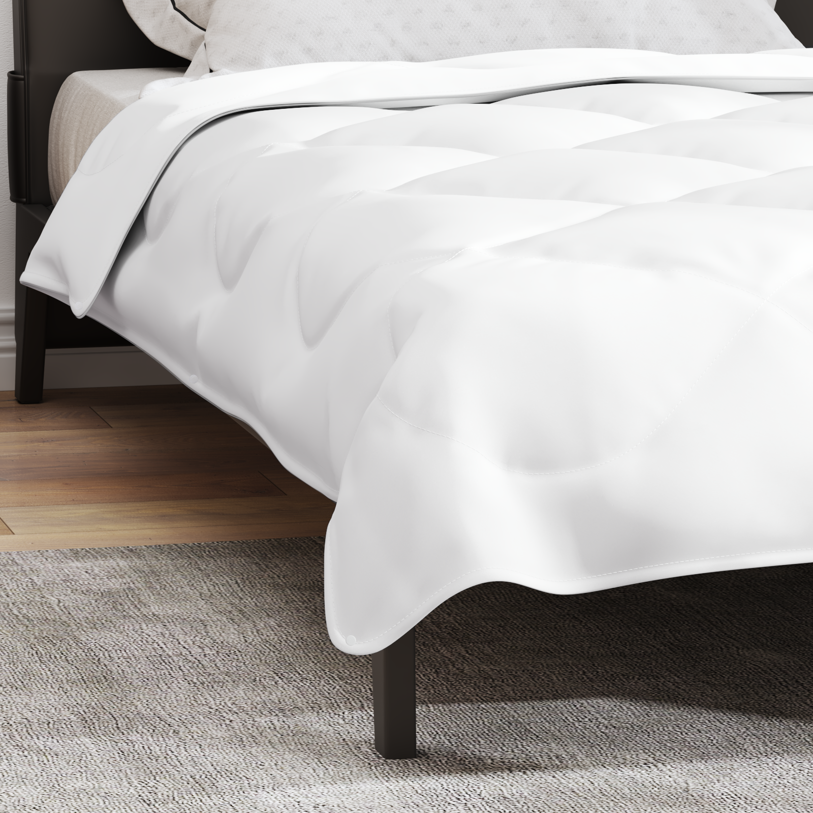 2-in-1 Dekbed Wit 200 x 140 x 10 cm Polyester