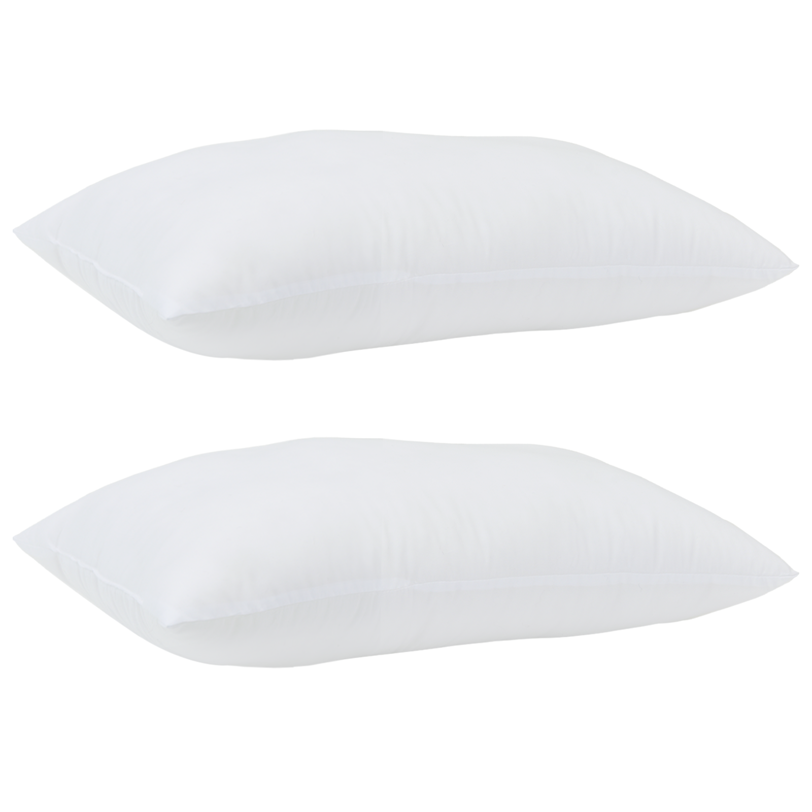 Hoofdkussen met kussen 2 pcs Wit 51 x 31 x 20 cm Polyester