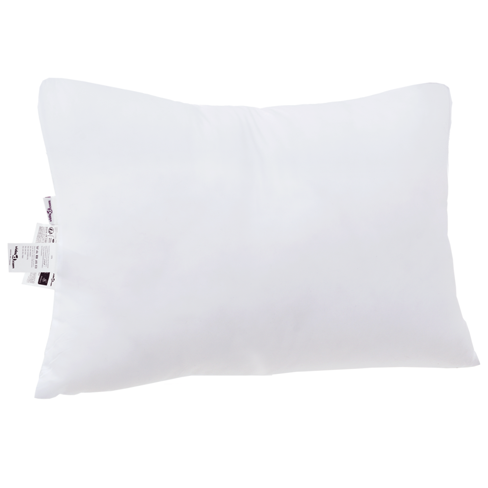 Hoofdkussen met kussen 2 pcs Wit 51 x 31 x 20 cm Polyester
