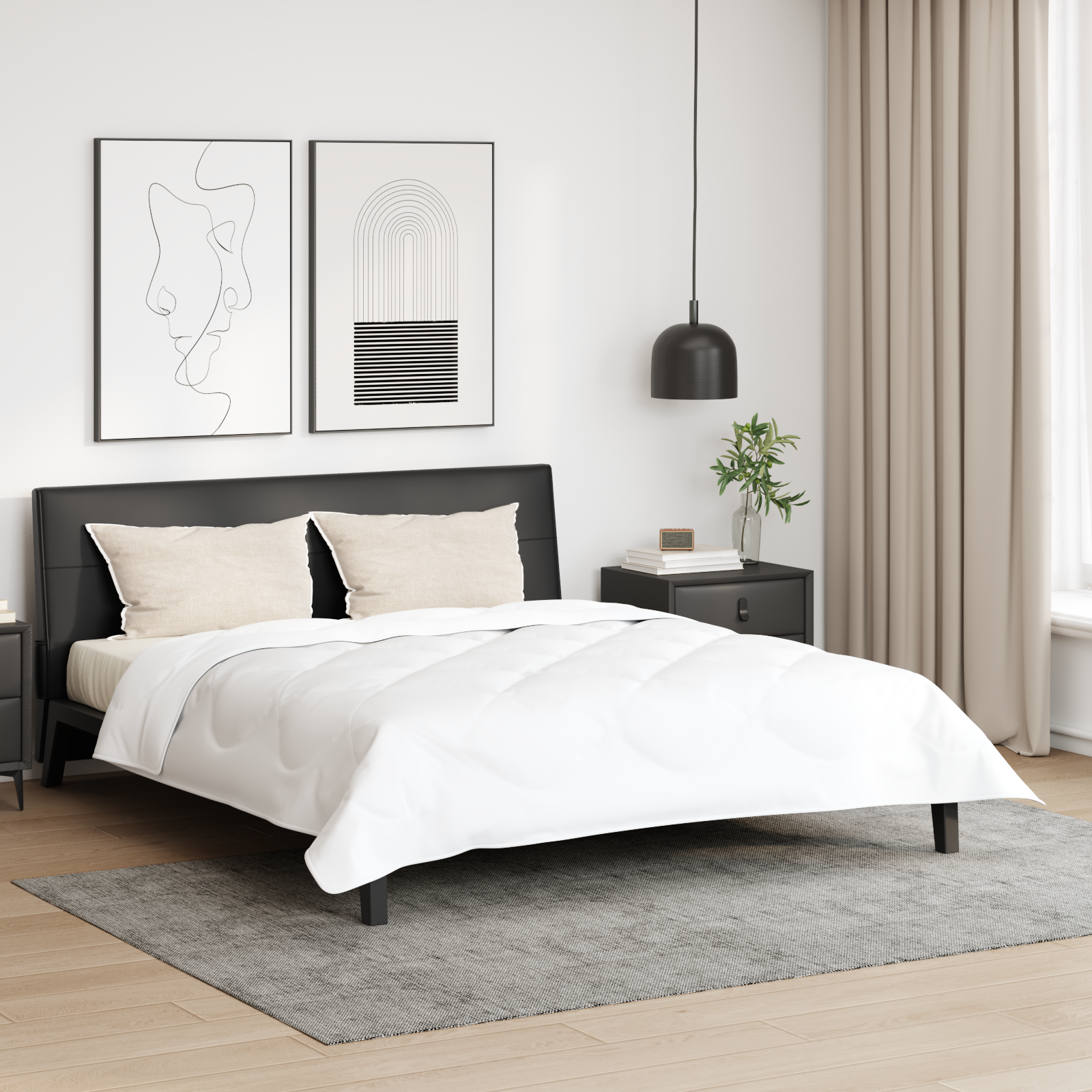 Kussens 2 pcs Wit 40 x 80 cm 85gsm 100% polyester