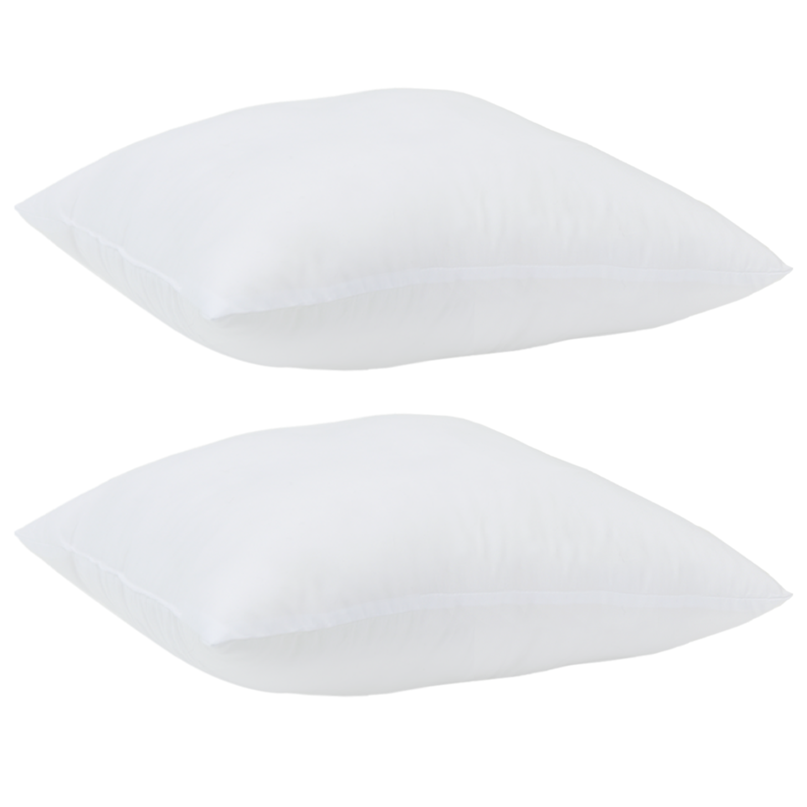 Hoofdkussen met kussen 2 pcs Wit 60 x 60 x 20 cm Polyester