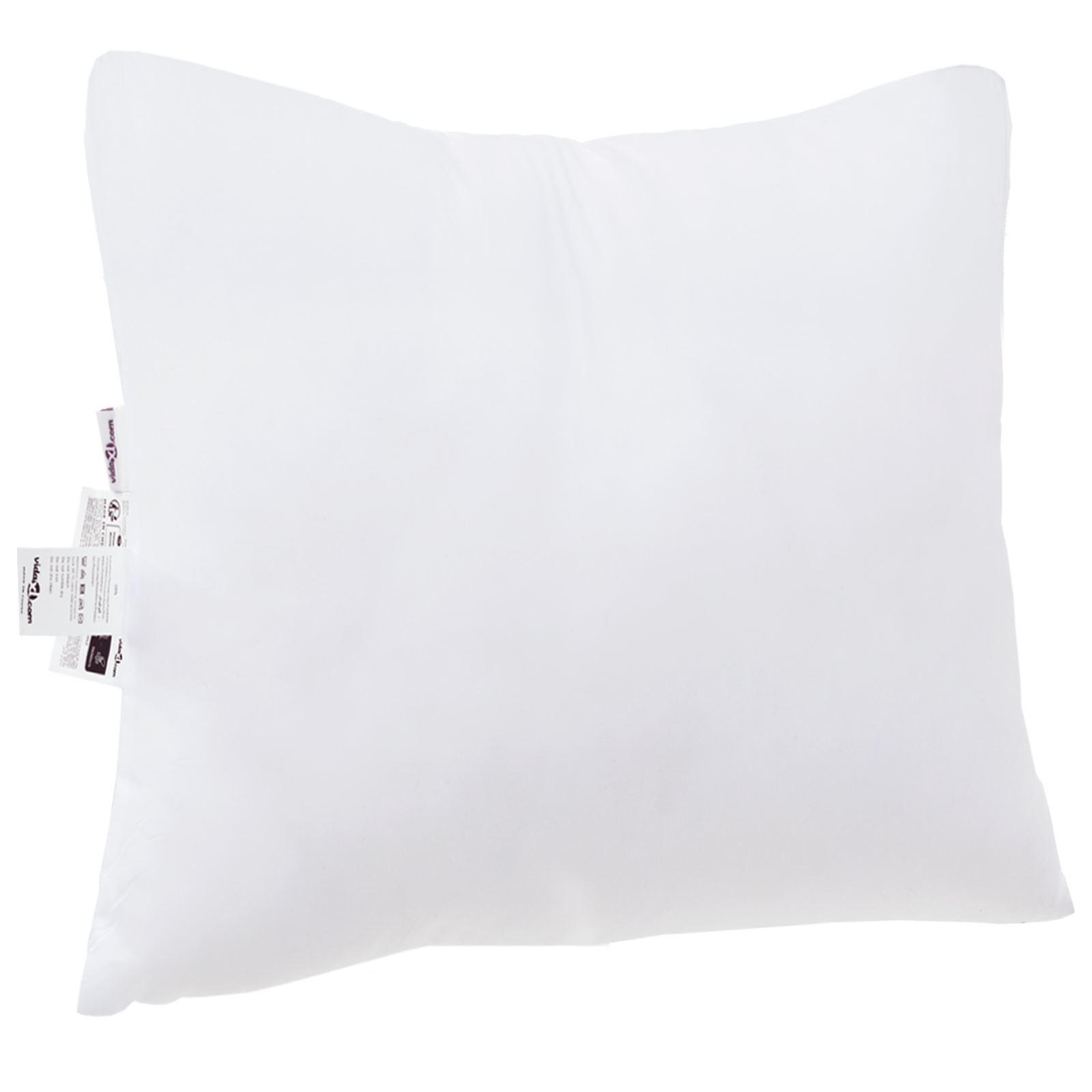 Hoofdkussen met kussen 2 pcs Wit 60 x 60 x 20 cm Polyester
