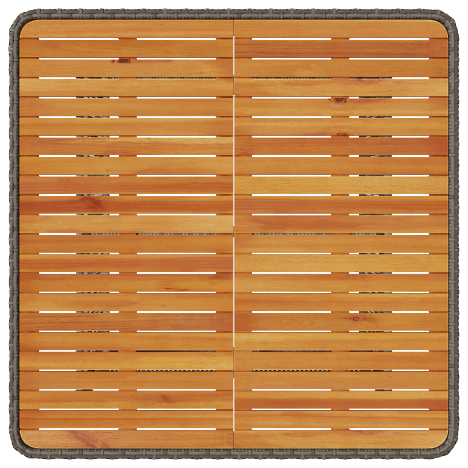 3 Piece Garden Dining Set with Cushions Grey Poly Rattan Acacia - Image 9