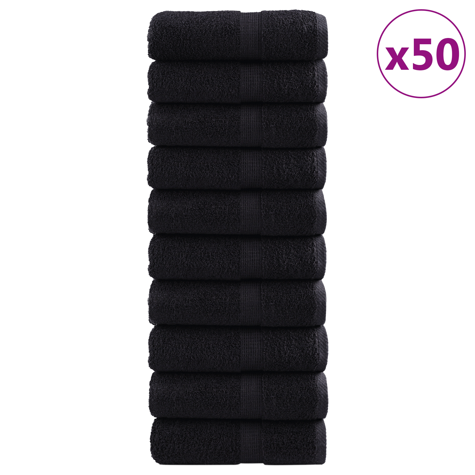 Premium Soap Towels "SOLUND" 50 pcs Black 30x30 cm 550 gsm - Image 2