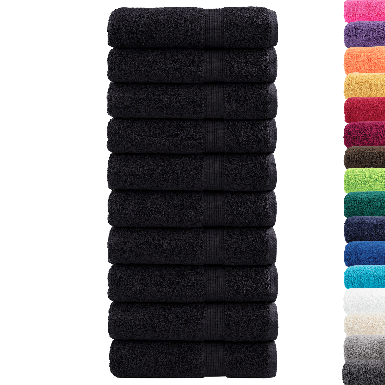 Premium Hand Towels "SOLUND" 50 pcs Black 50x100 cm 550 gsm - Image 3