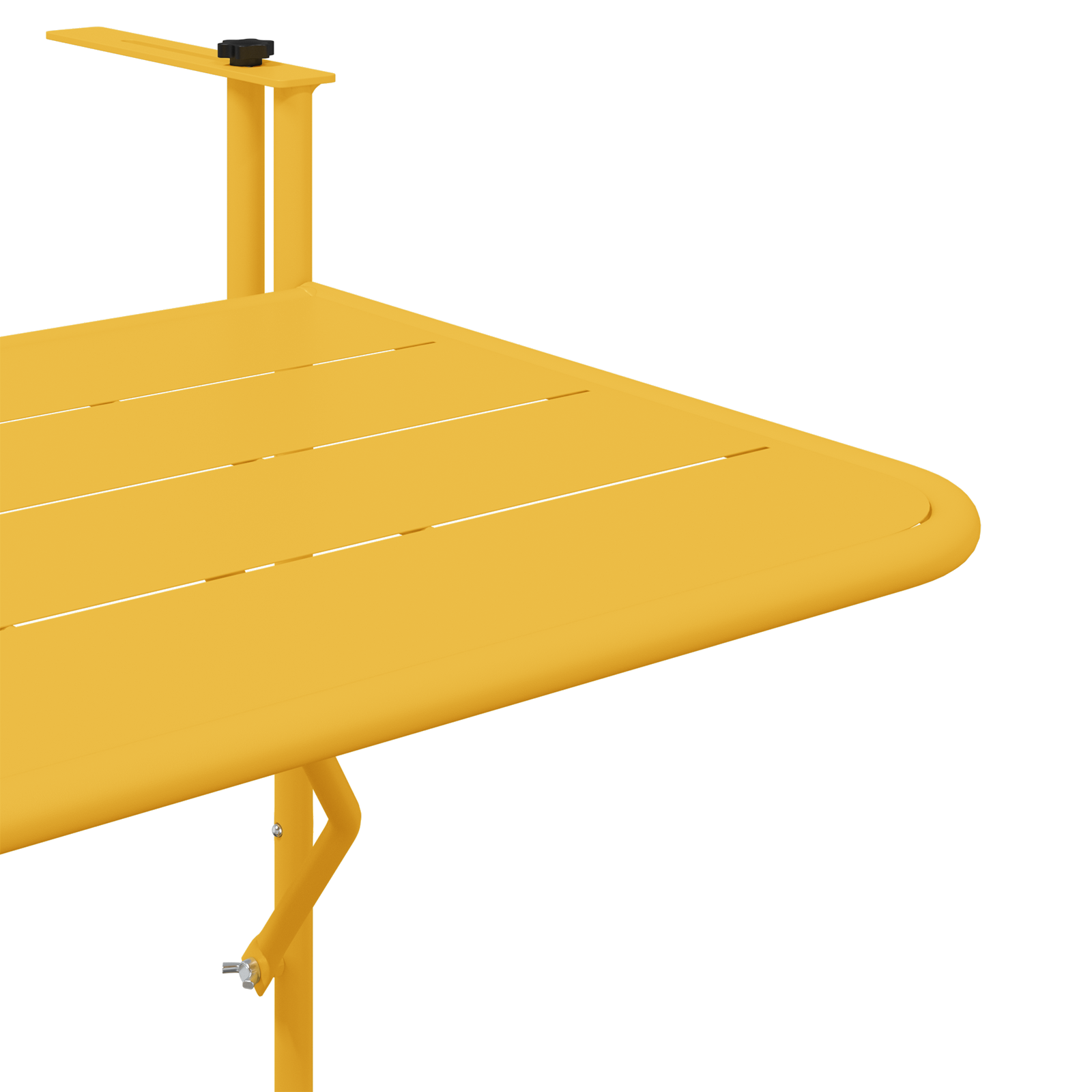 Foldable Hanging Balcony Table - Mustard, 60x40 cm, Steel - Image 8