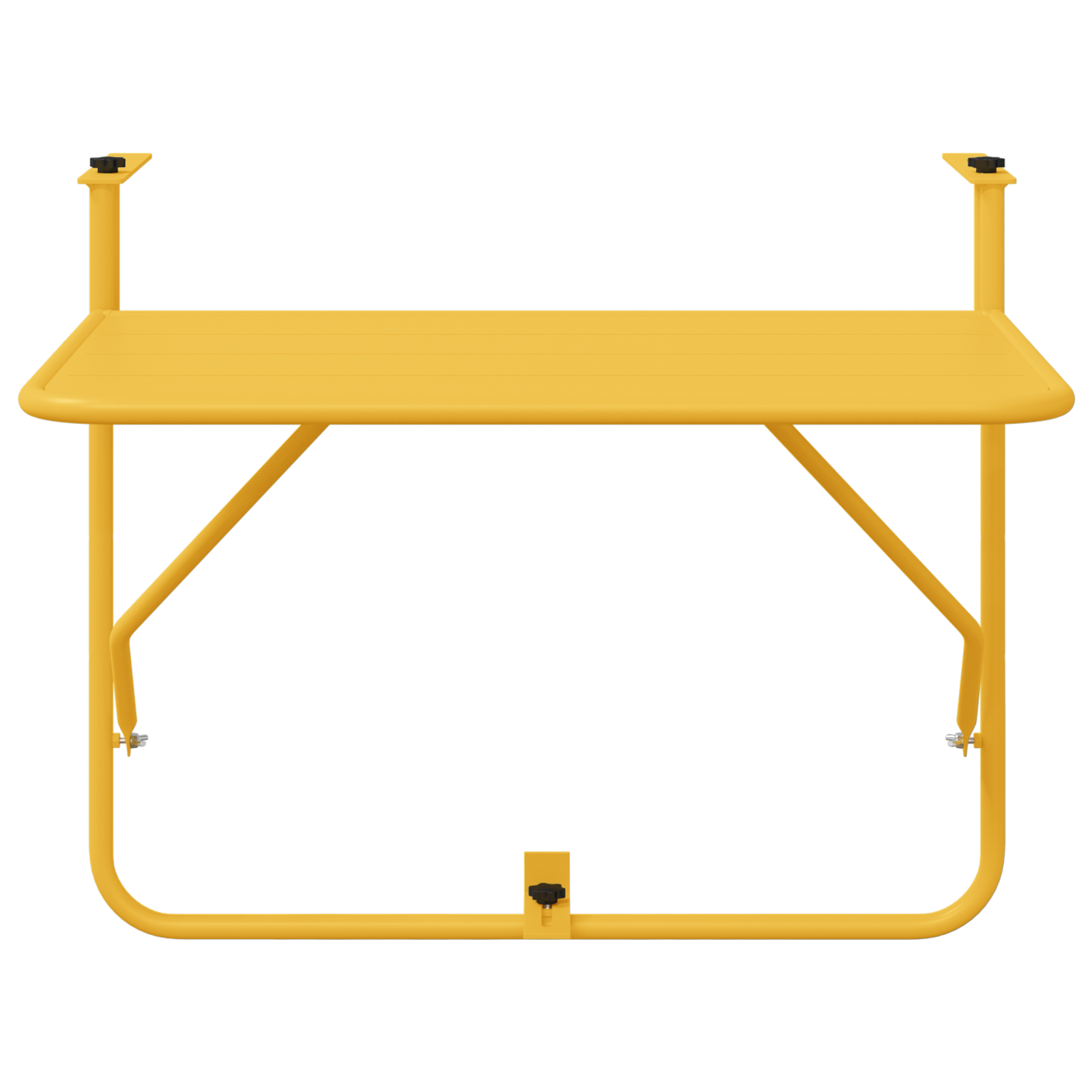 Foldable Hanging Balcony Table - Mustard, 60x40 cm, Steel - Image 6