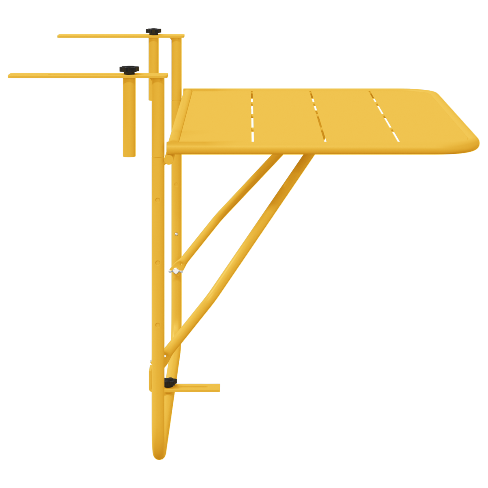 Foldable Hanging Balcony Table - Mustard, 60x40 cm, Steel - Image 7