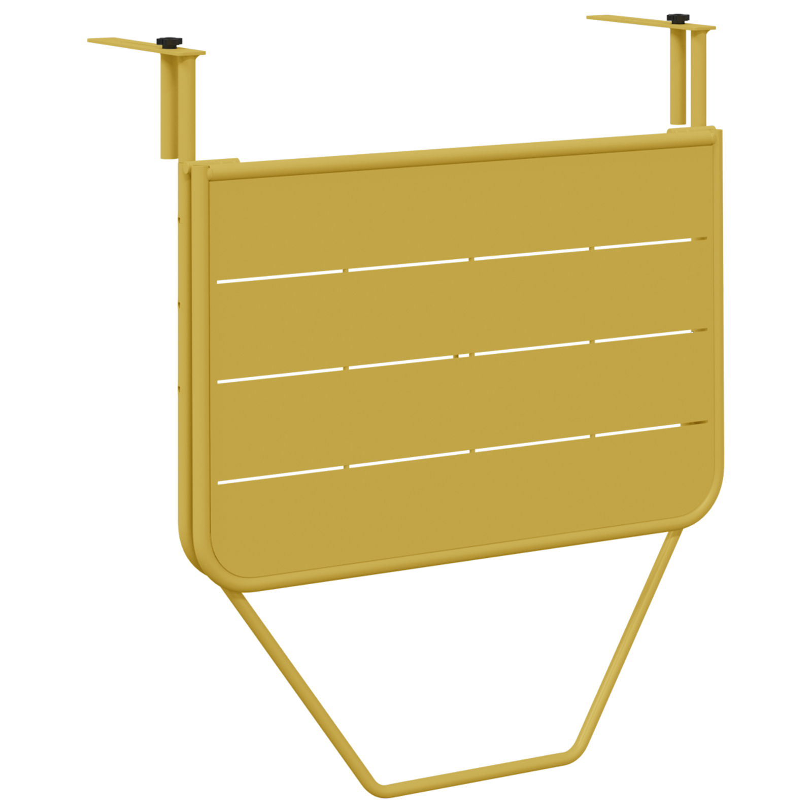 Foldable Hanging Balcony Table - Gold, 60x40 cm, Steel - Image 5