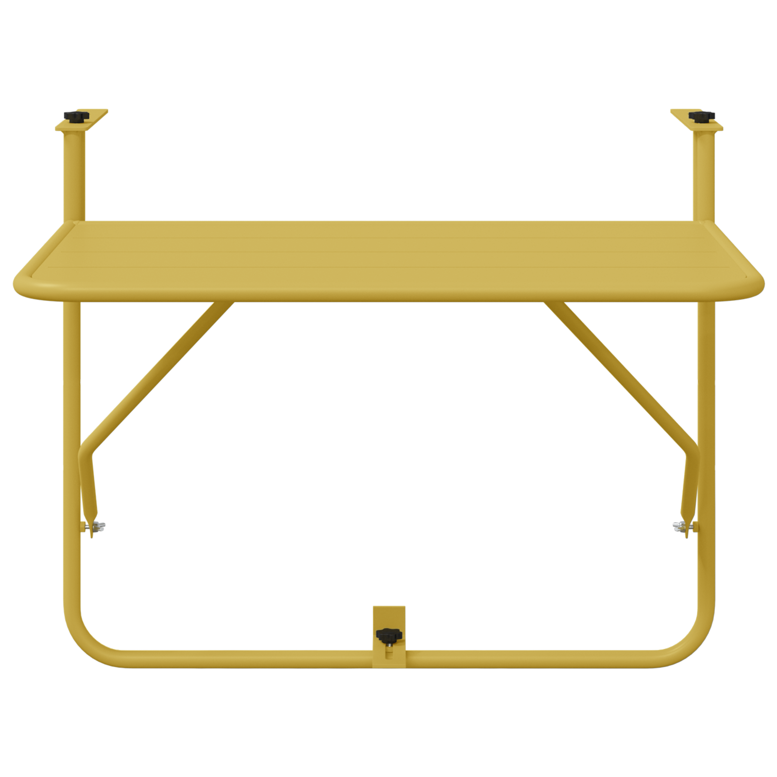 Foldable Hanging Balcony Table - Gold, 60x40 cm, Steel - Image 6