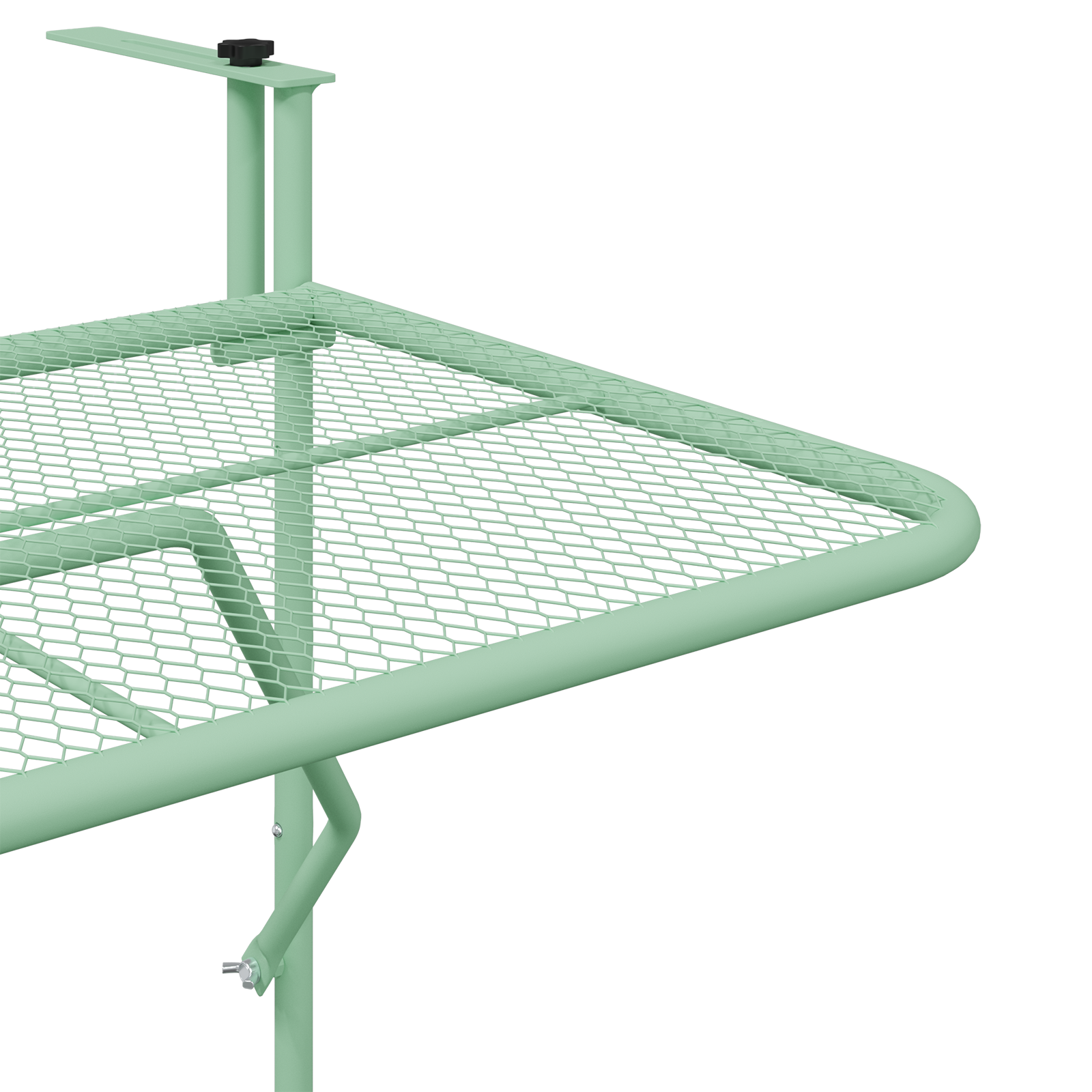 Foldable Hanging Balcony Table - Mint Green, 60x40 cm, Steel - Image 8