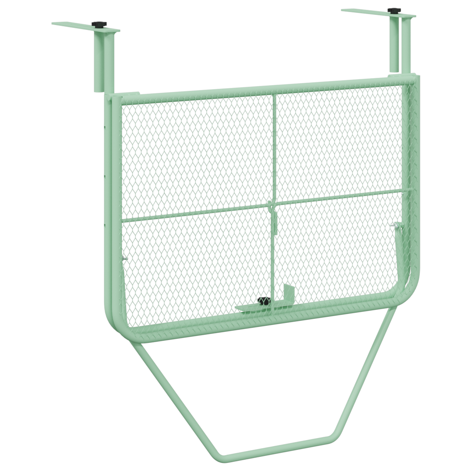 Foldable Hanging Balcony Table - Mint Green, 60x40 cm, Steel - Image 5