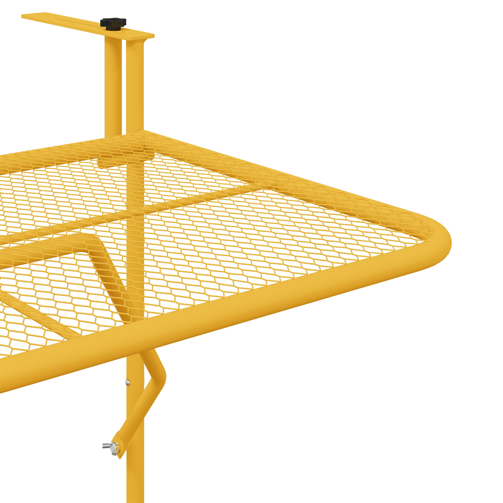 Foldable Hanging Balcony Table in Mustard - 60x40 cm, Steel - Image 8