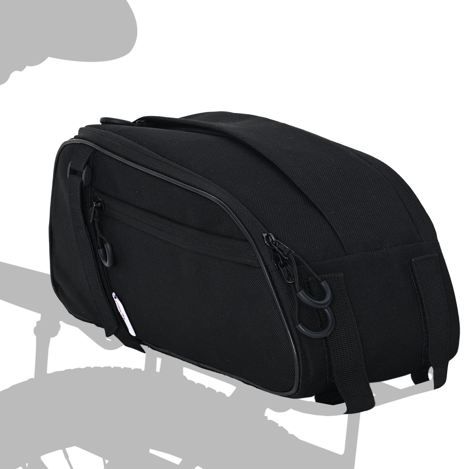 Bicycle Bag for Pannier Rack 8 L Black 38x16x16 cm - Image 2