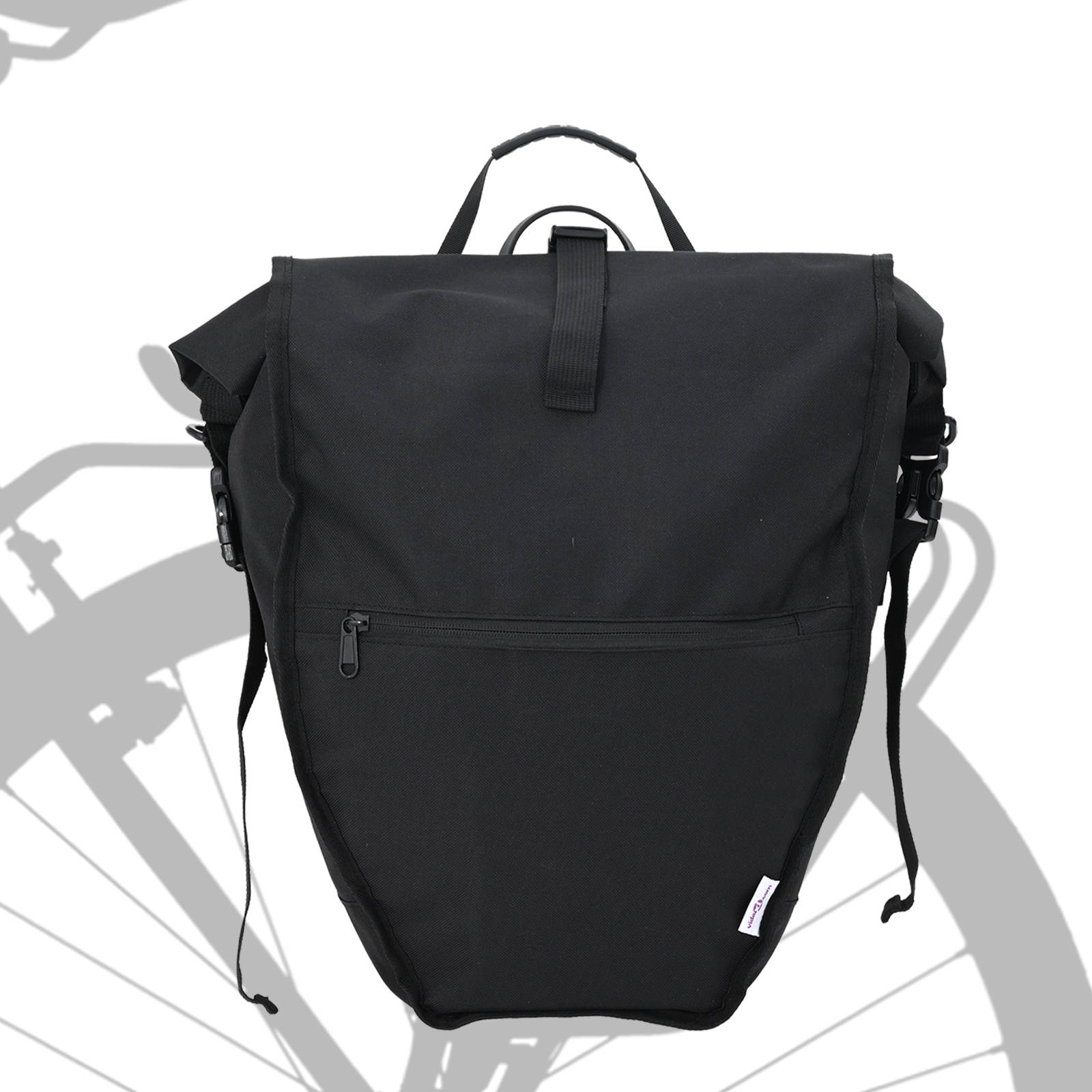 Bicycle Bag for Pannier Rack 25 L Black 32.5x17x57 cm - Image 2