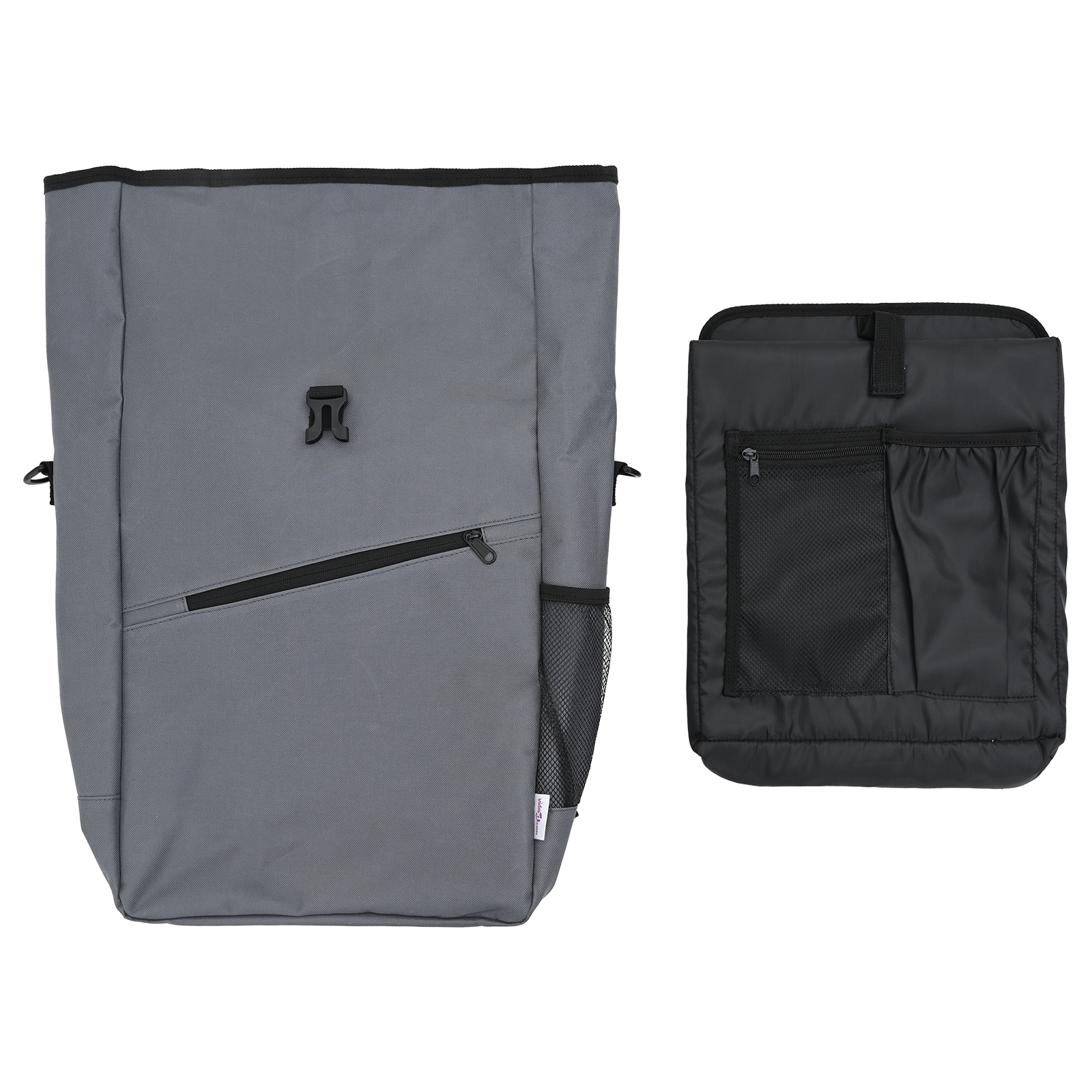 Bike Bag for Pannier Rack 25 L Grey 33x16x48 cm - Image 6