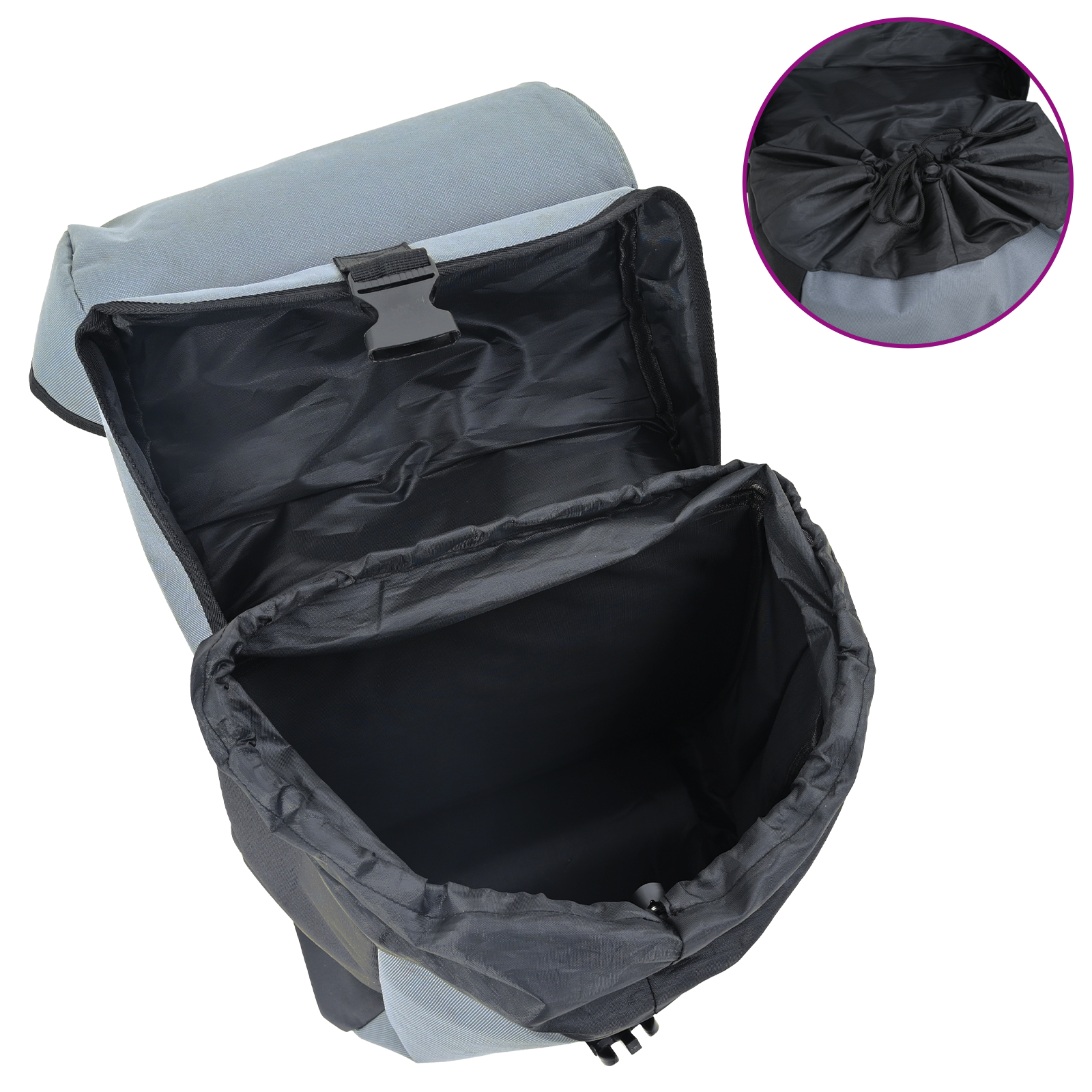 Bike Pannier Bag Double Bags 35L Grey - Image 10