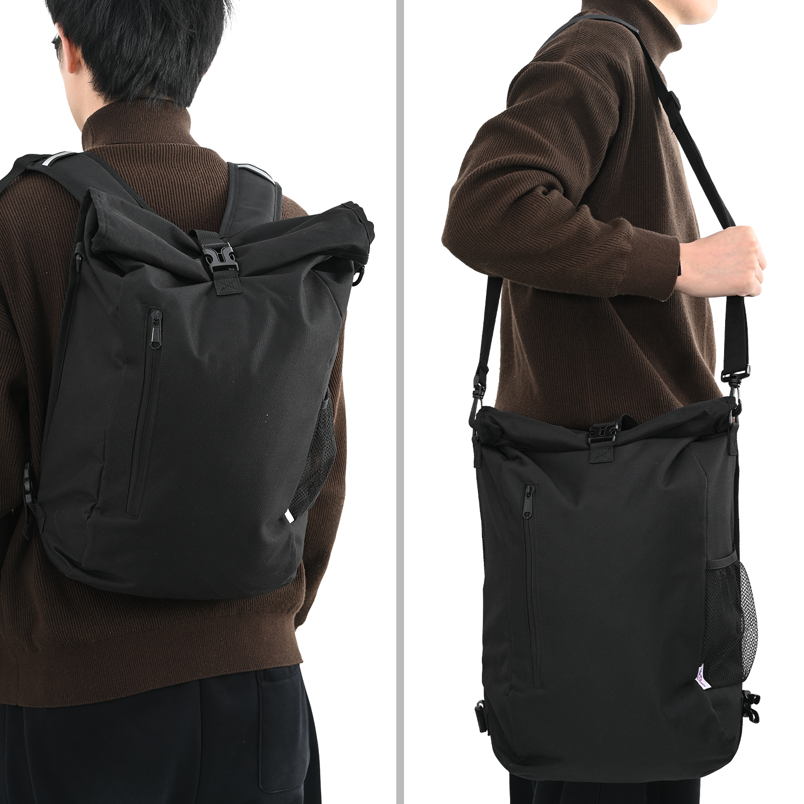 Bicycle Bag for Pannier Rack 20 L Black 31x13x58 cm - Image 2