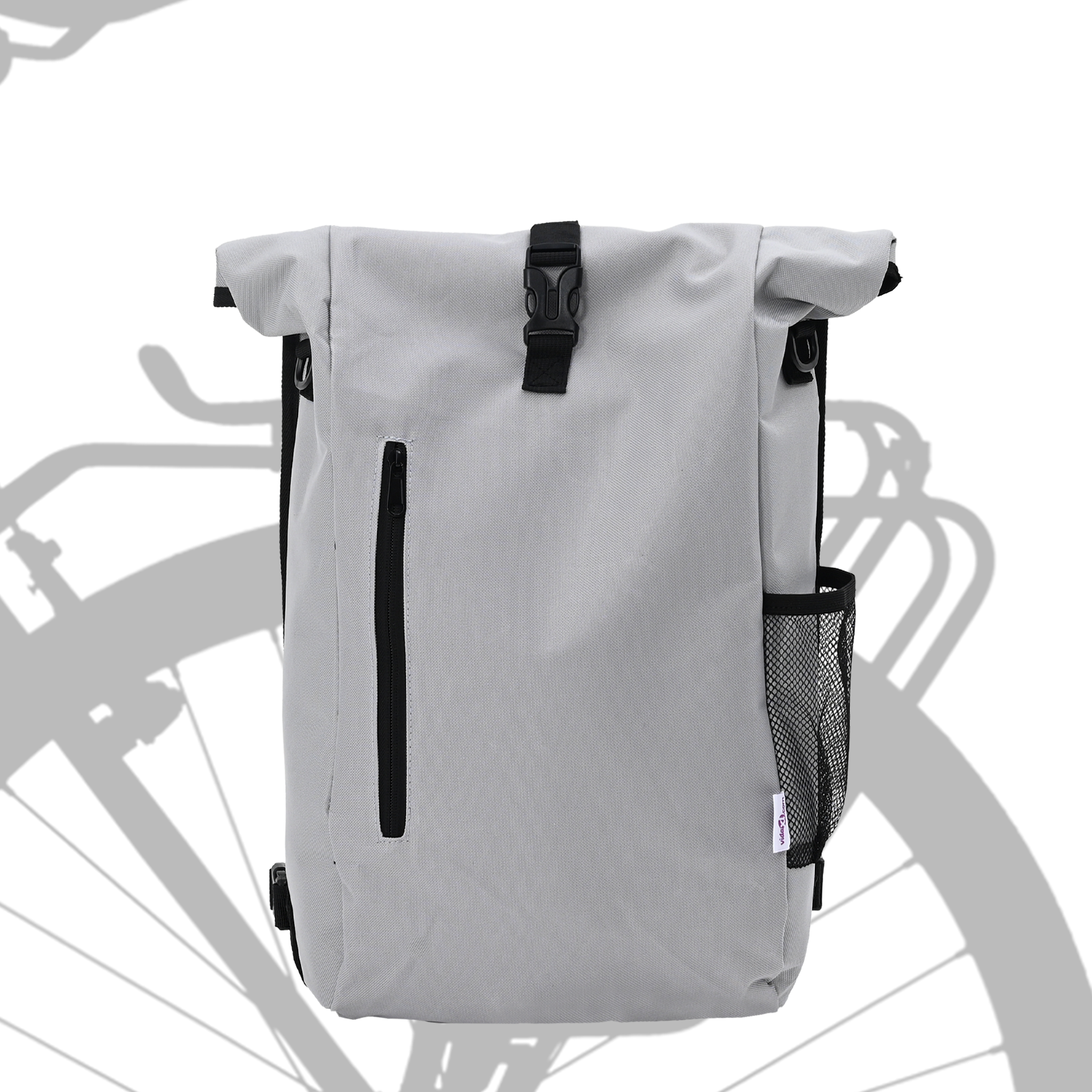 Bicycle Bag for Pannier Rack 20 L Grey 31x13x58 cm - Image 2