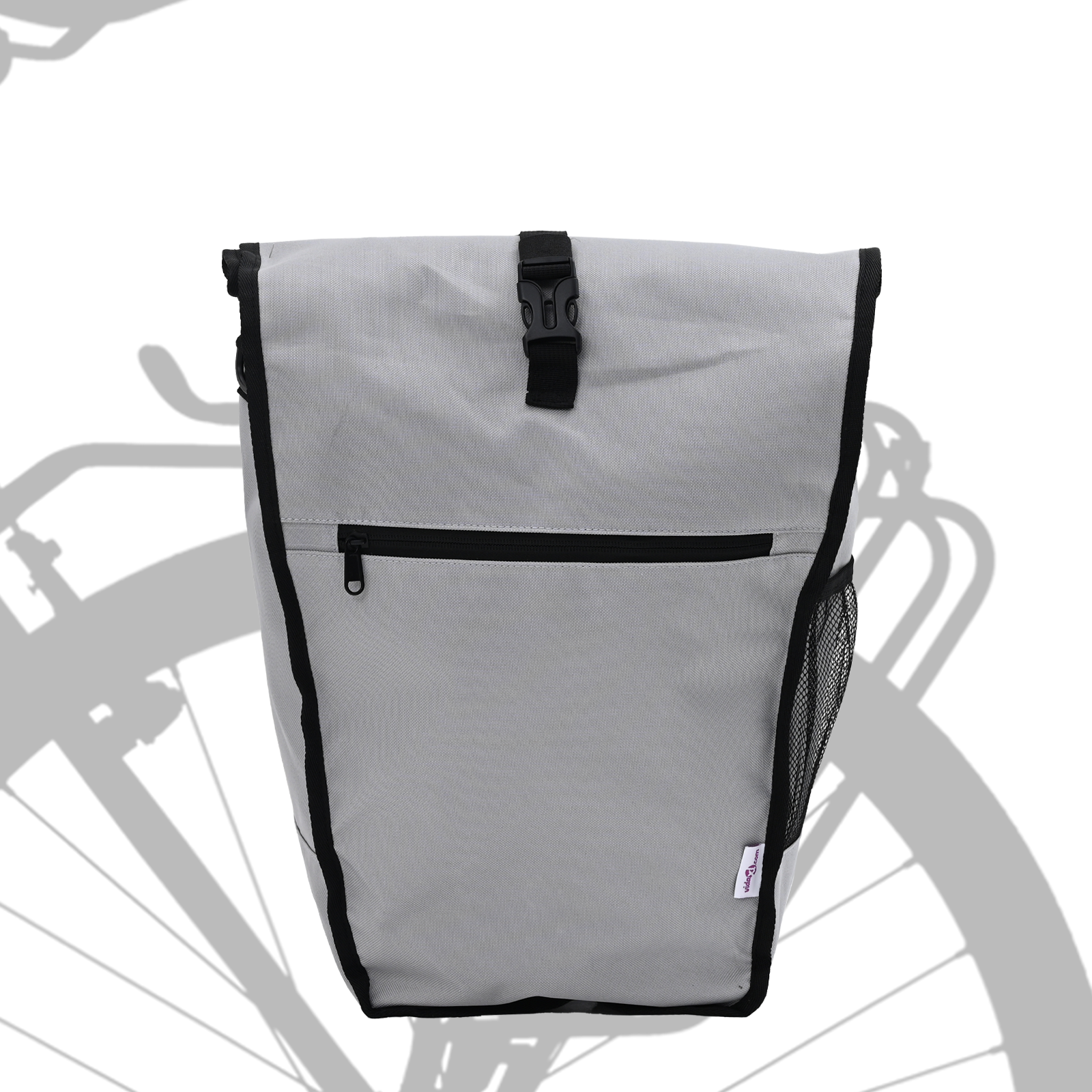 Bicycle Bag for Pannier Rack 20 L Grey 34x16x59 cm - Image 2