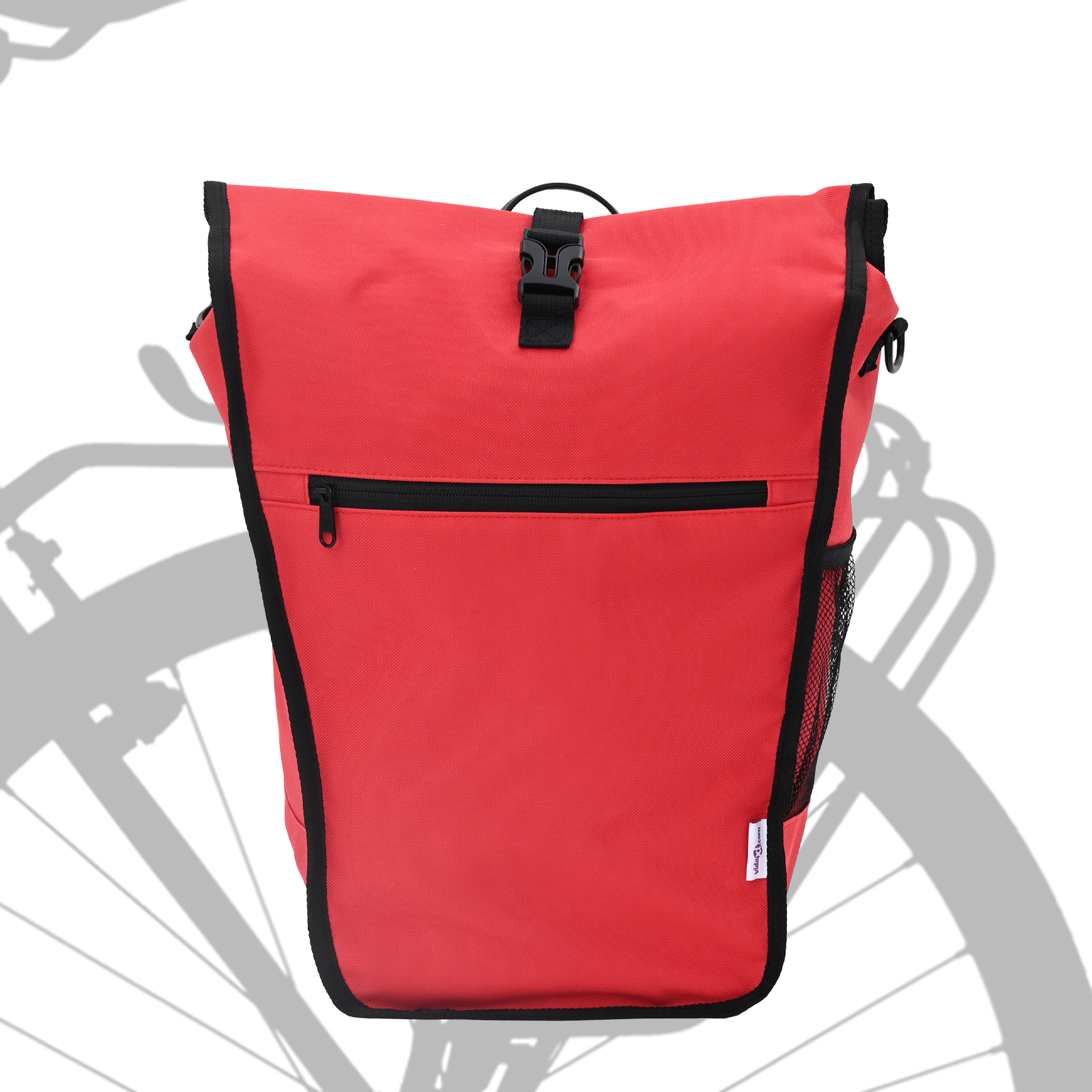 Bicycle Bag for Pannier Rack 20 L Red 34x16x59 cm - Image 2