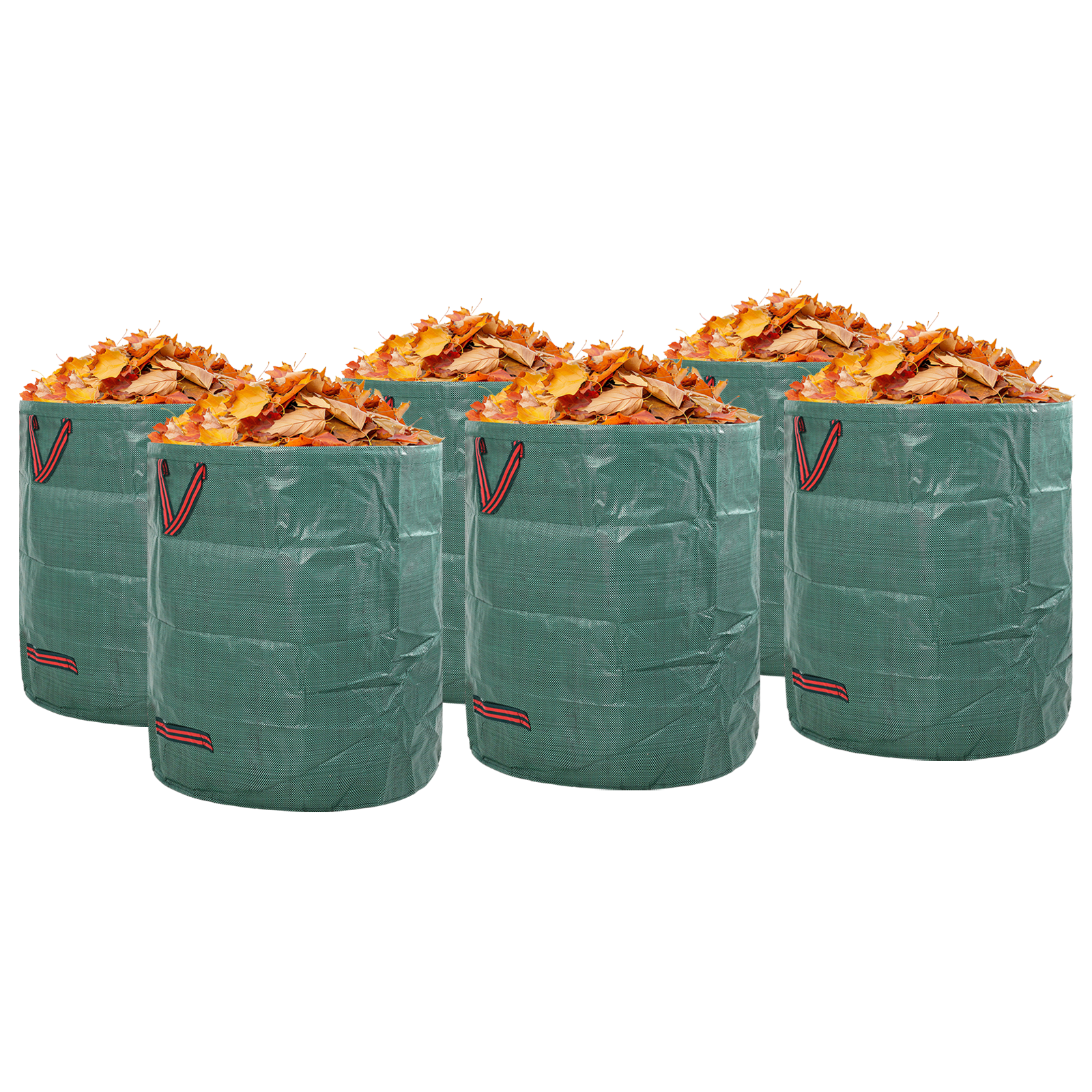 Garden Waste Bags with Handles 12 pcs Foldable Round Green 272 L - Image 2